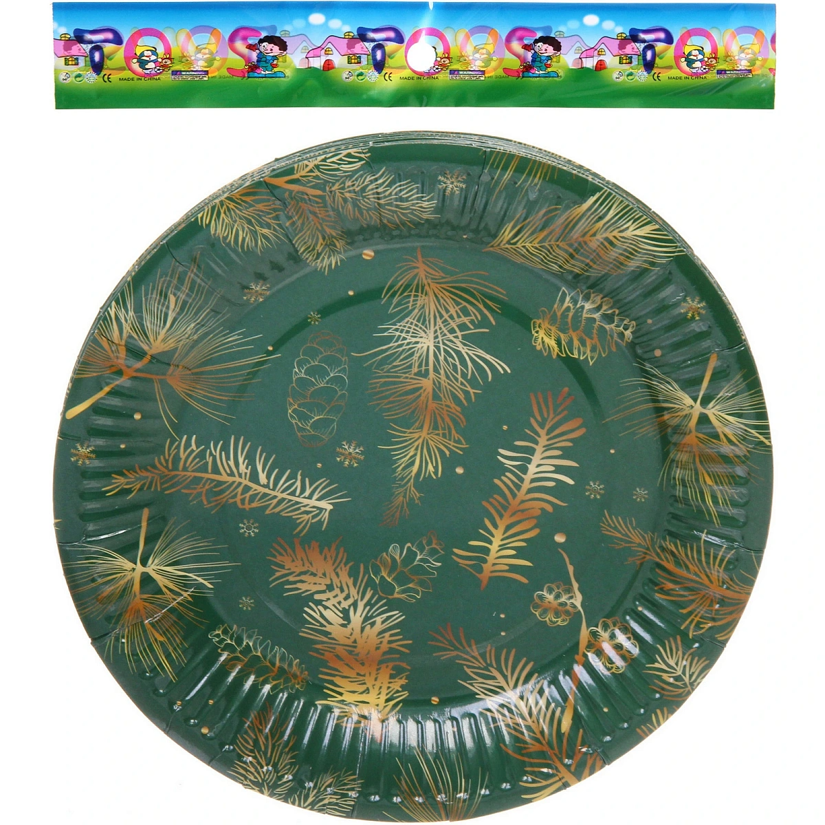 Тарелка бумажная 18 см в наборе 10 шт