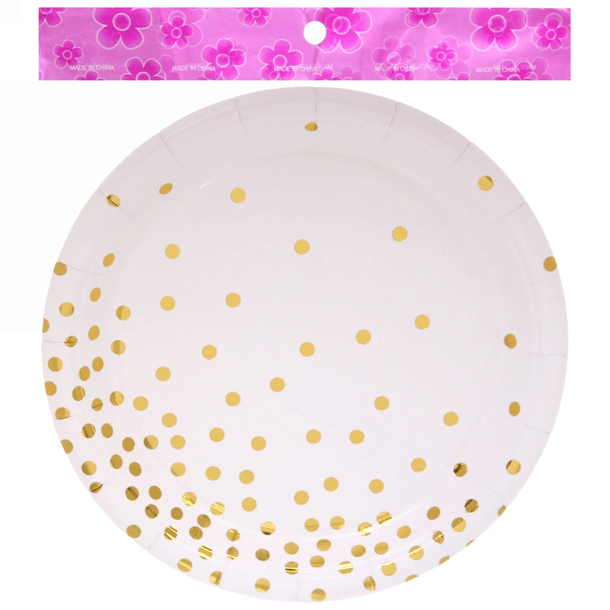 Тарелка бумажная 18 см в наборе 10 шт