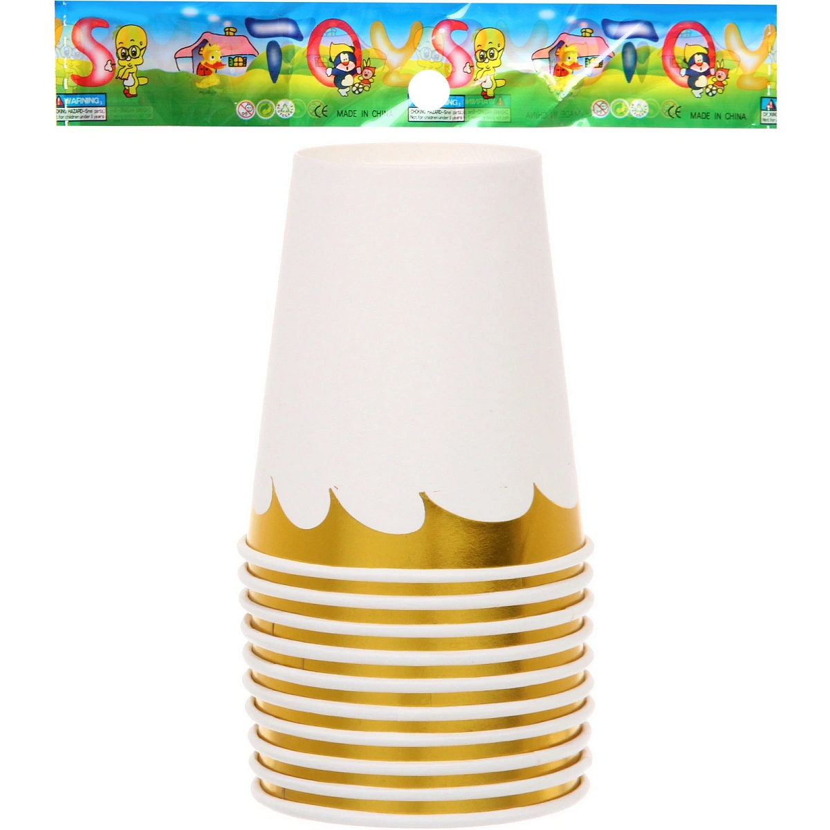 Стакан бумажный 0,2л в наборе 10 шт