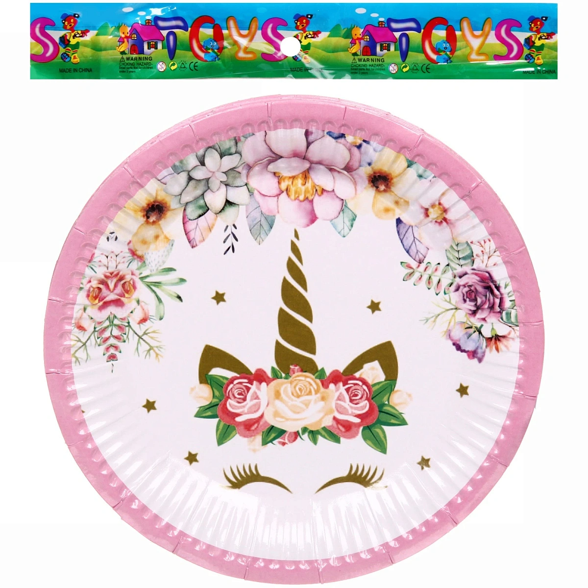 Тарелка бумажная 18 см в наборе 10 шт