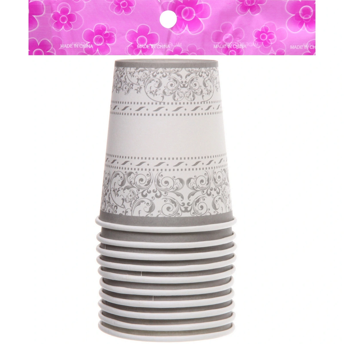 Стакан бумажный 0,2л в наборе 10 шт