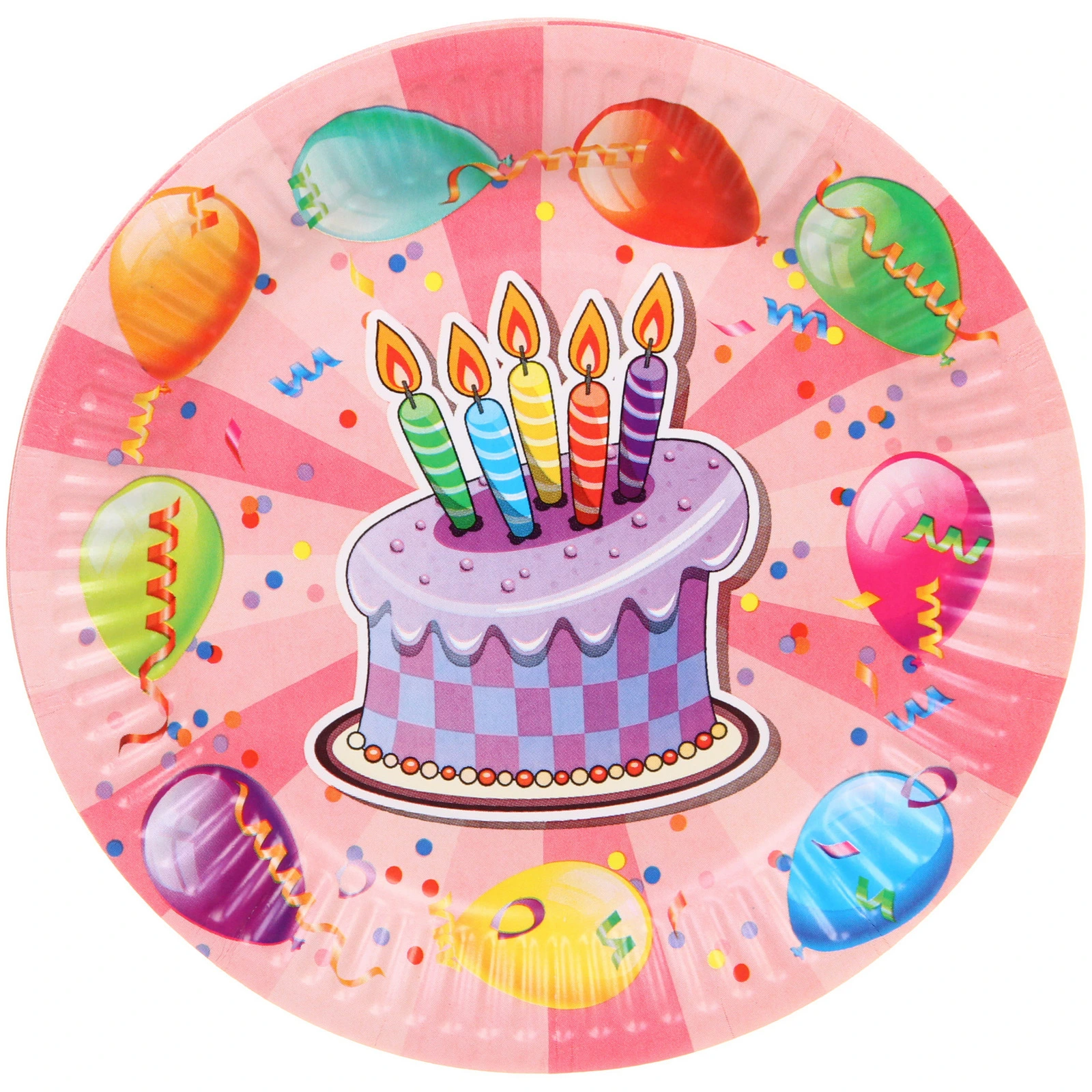 Тарелка бумажная 18 см в наборе 10 шт