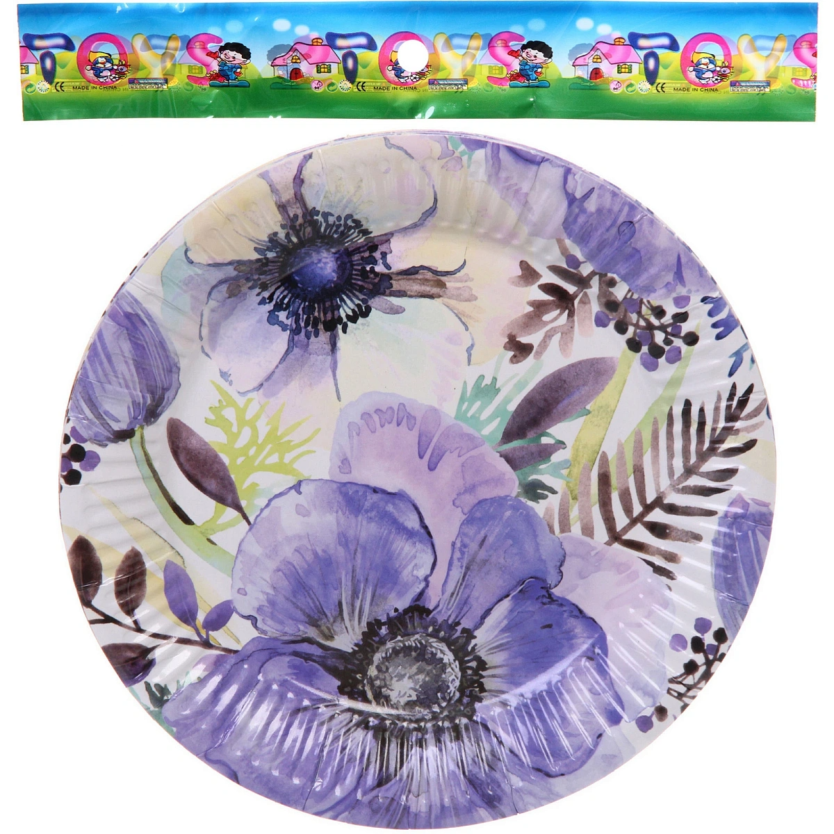 Тарелка бумажная 18 см в наборе 10 шт