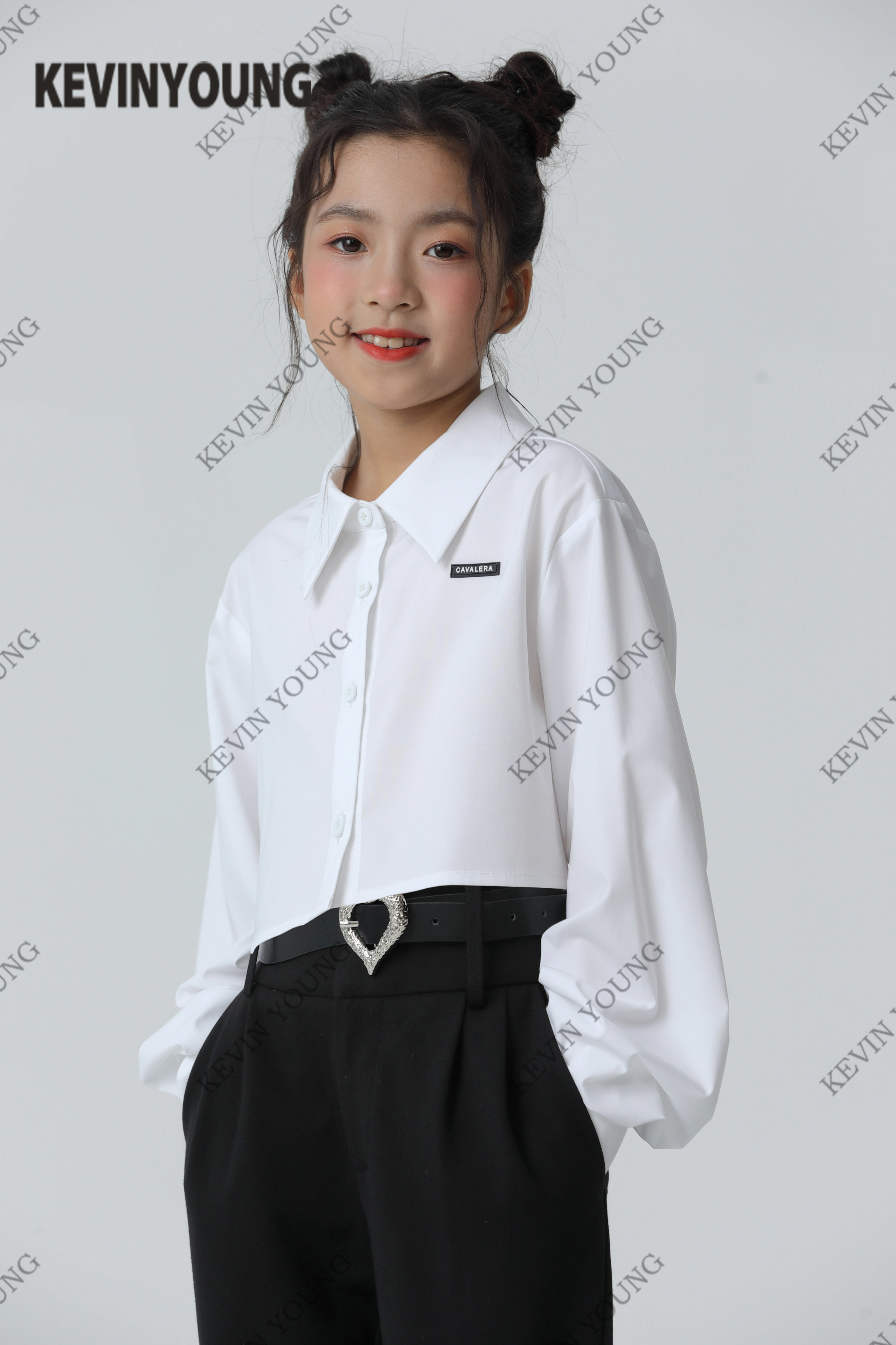 Блузка KevinYoung 105753 Белый школьная одежда