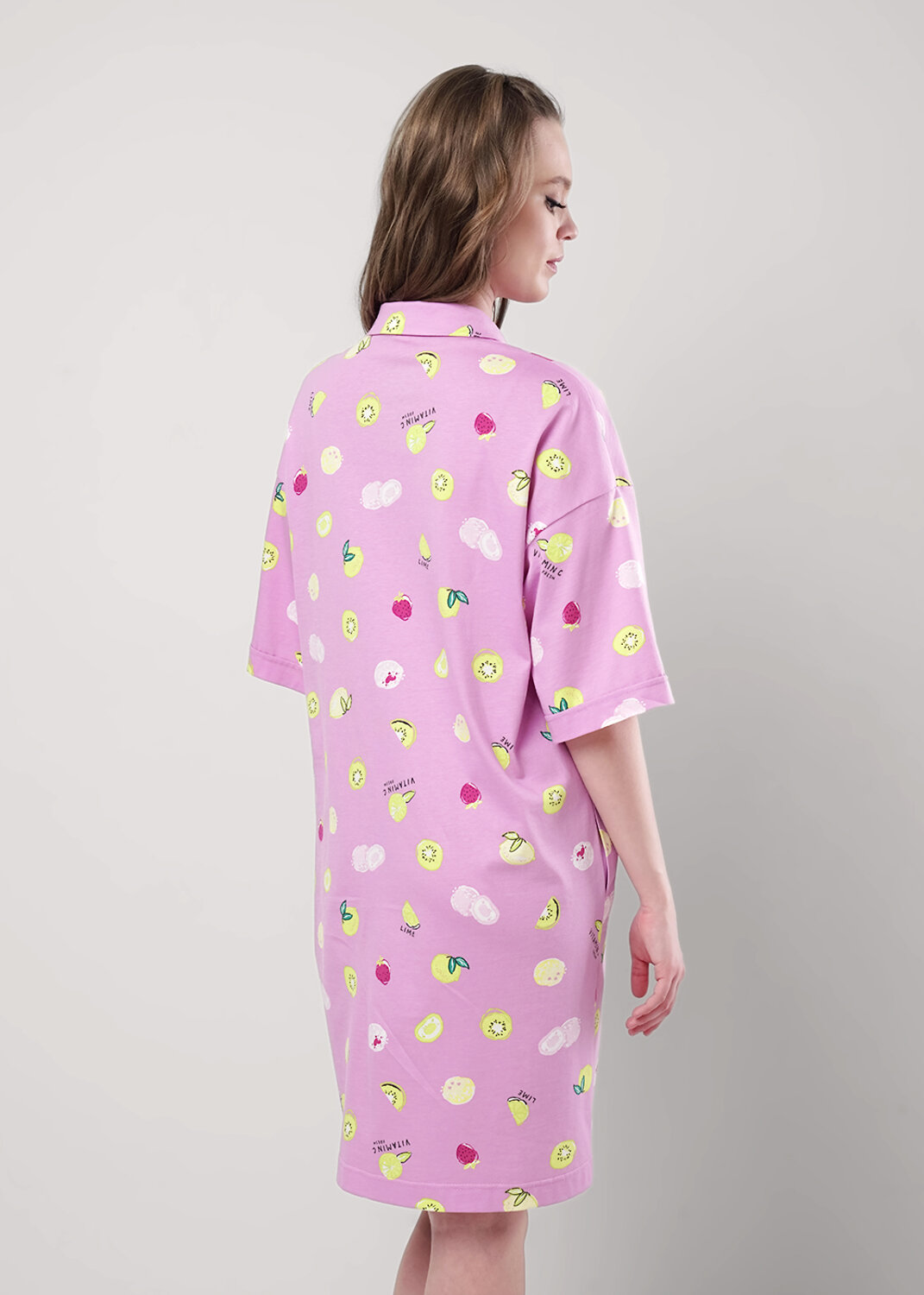 ст. цена1690руб.! CLEVER Халат LX25-1158т.розовый/св.зелёный