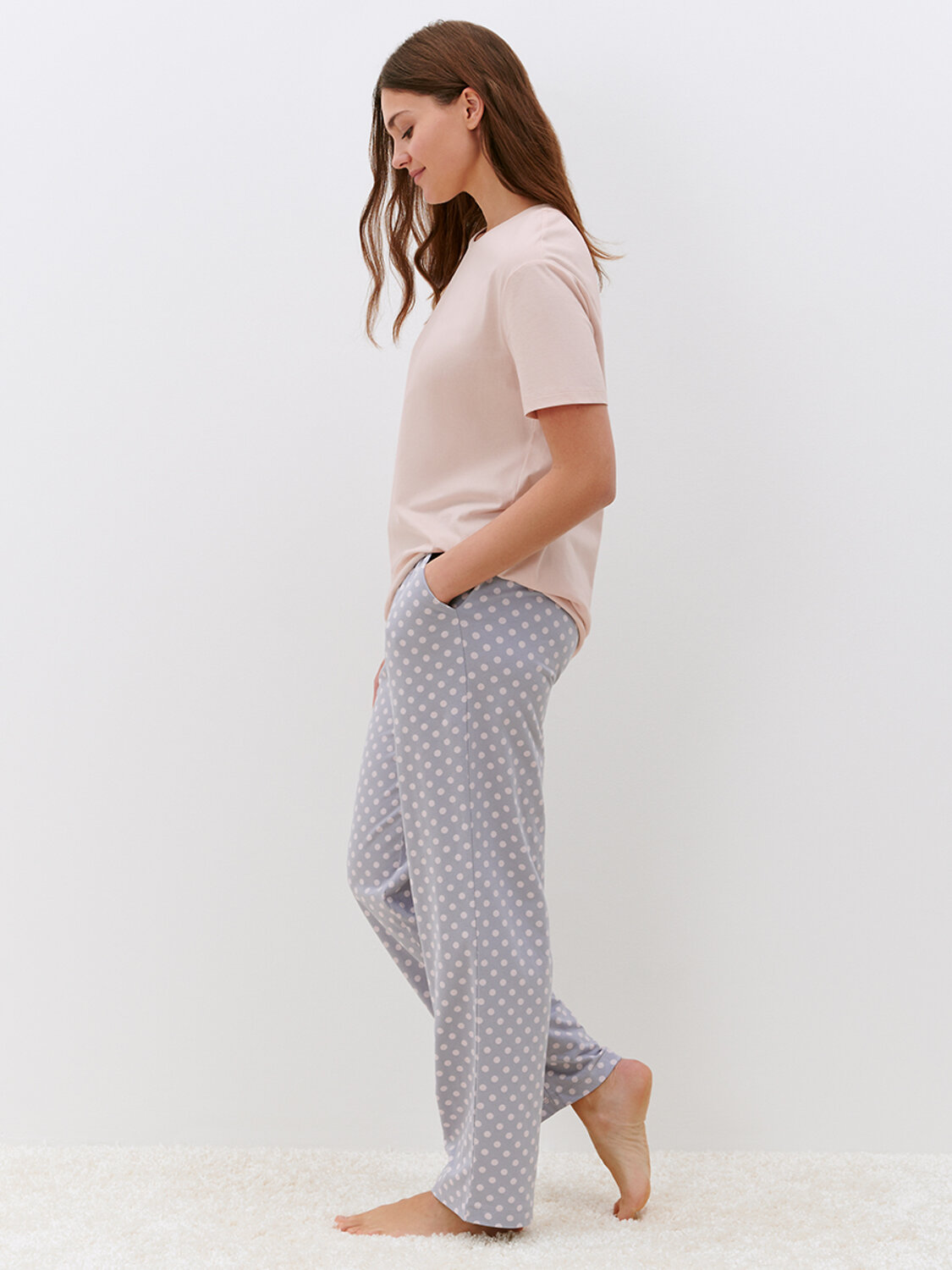 ст. цена2000руб.! Omsa Пижама OmD 0226D BELLA Пижама жен. (Футболка +Брюки прямые), СО