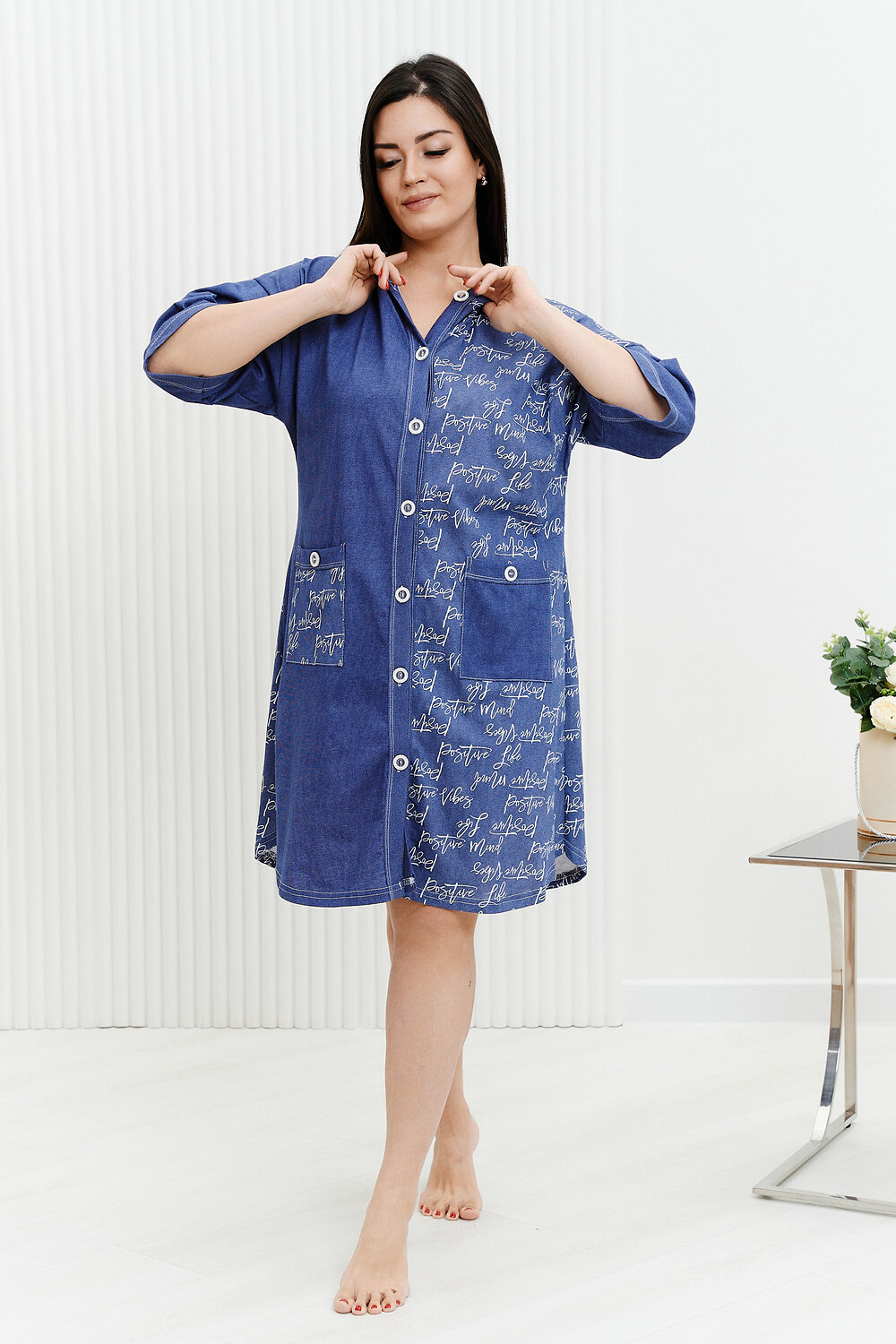 ст. цена996руб.! Натали Халат 9175джинс