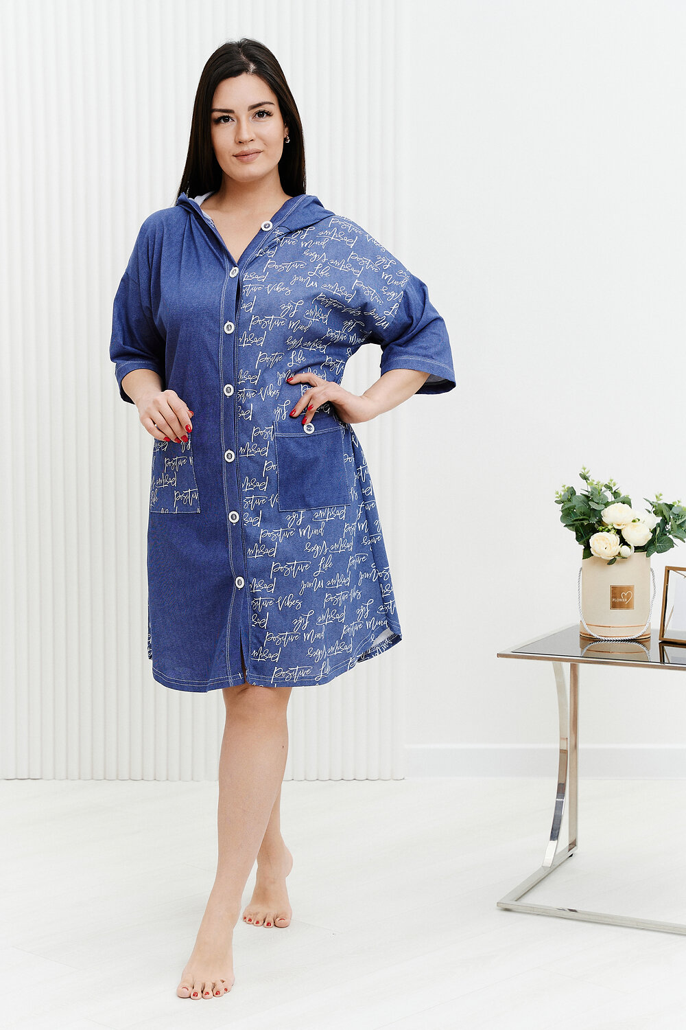 ст. цена996руб.! Натали Халат 9175джинс