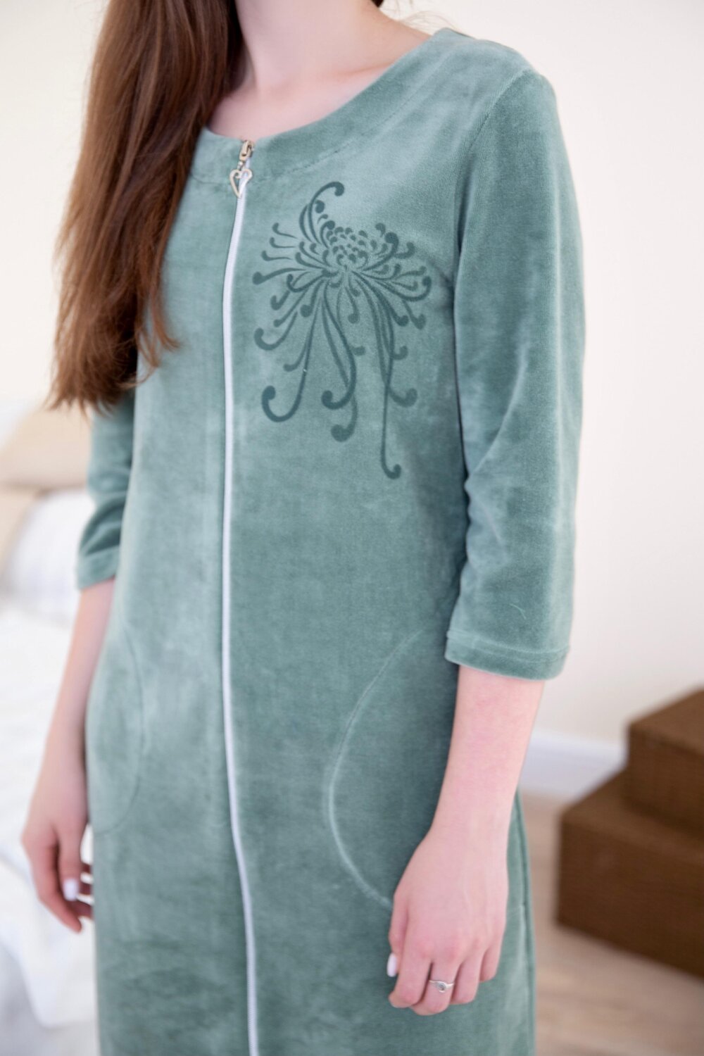 ст. цена2071руб.! Lika Dress Халат 7607Зеленый