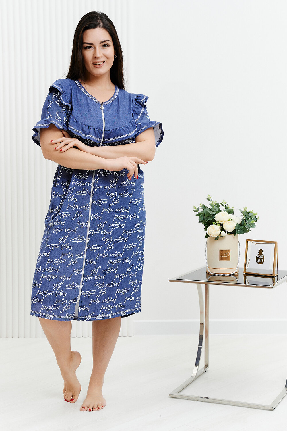 ст. цена996руб.! Натали Халат 9174джинс