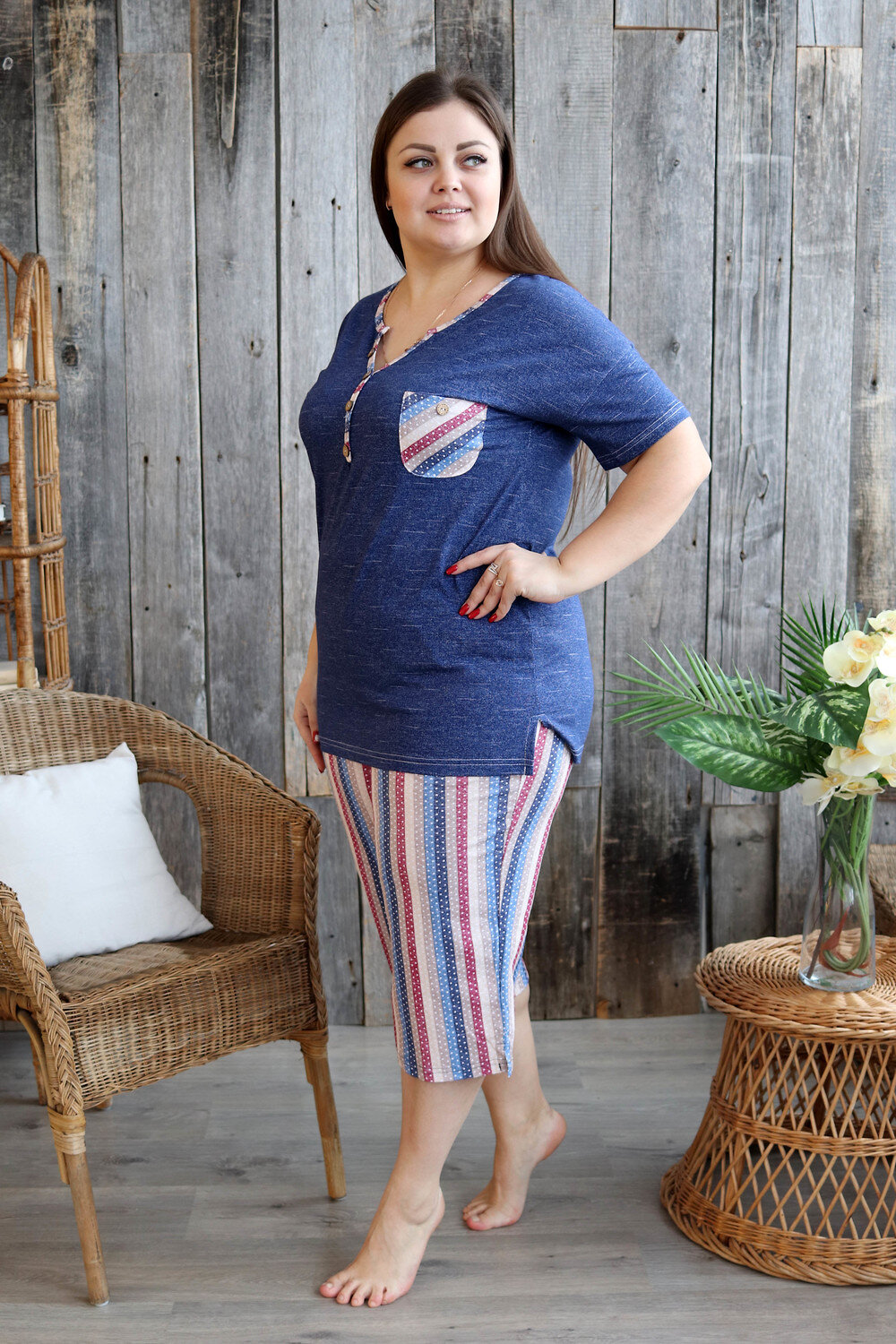 ст. цена1020руб.! Натали Костюм 9107джинс