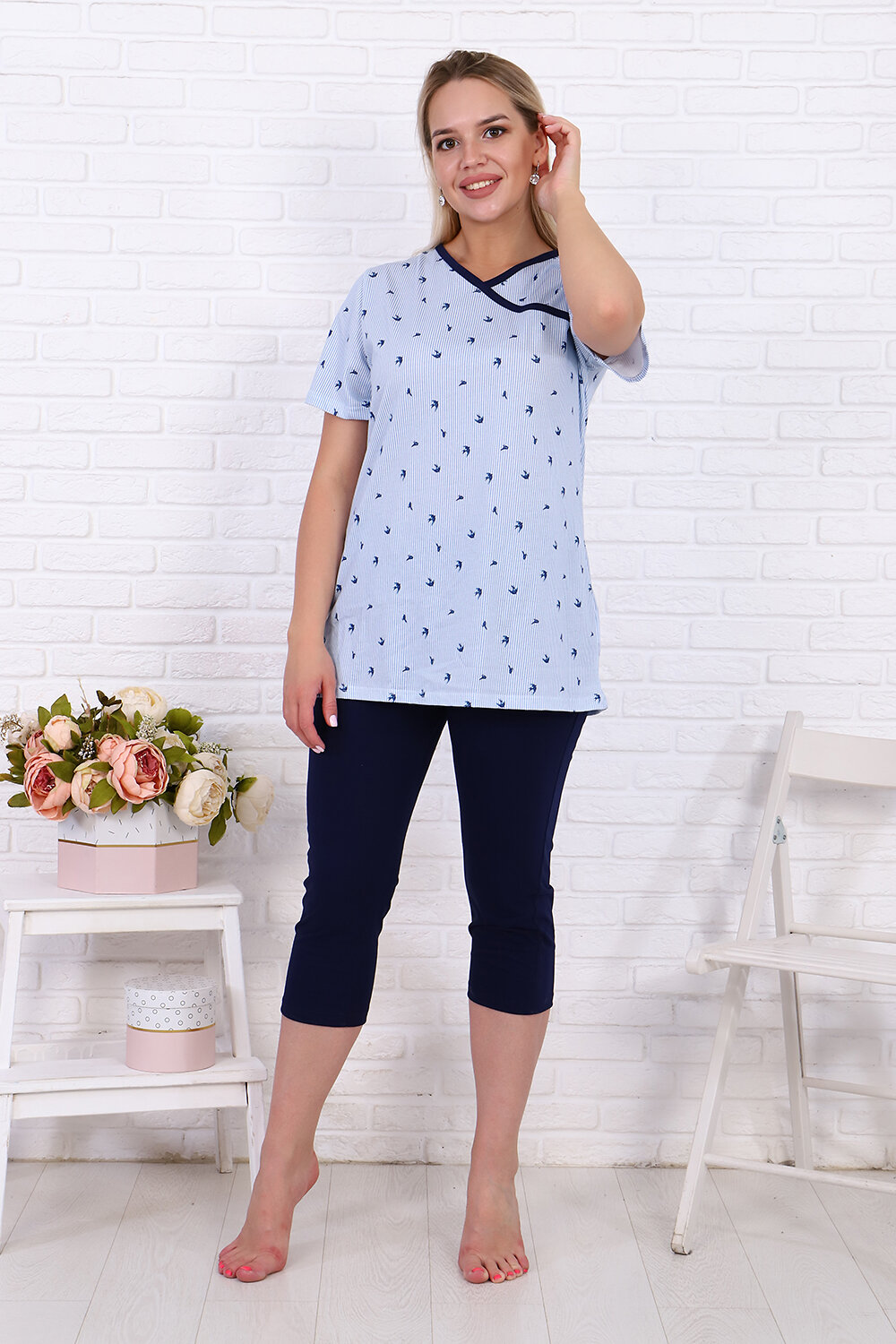 ст. цена1068руб.! Натали Костюм 70009синий