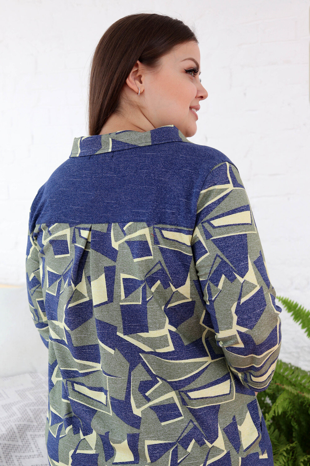 ст. цена912руб.! Натали Халат 9103хаки джинс