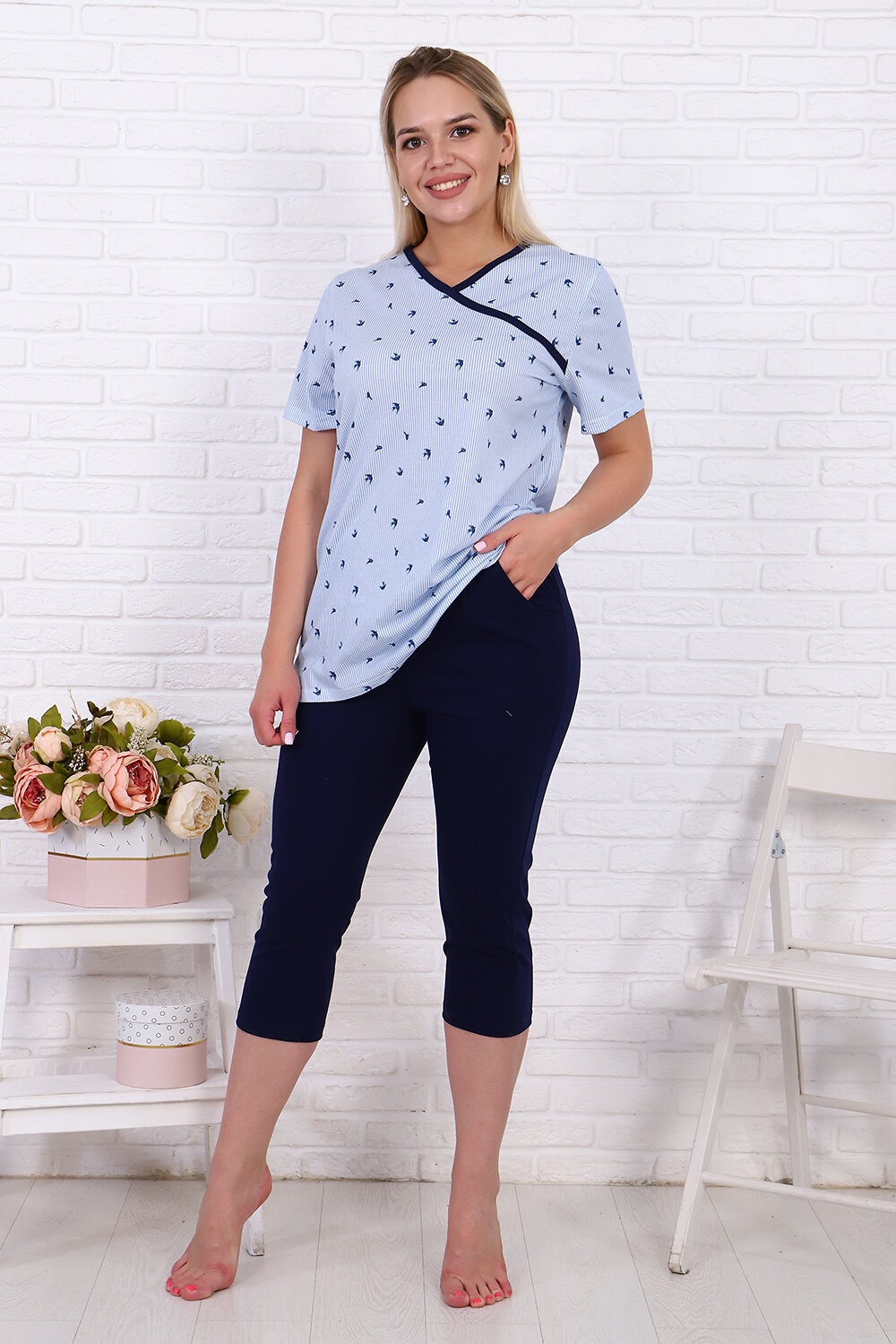 ст. цена1068руб.! Натали Костюм 70009синий