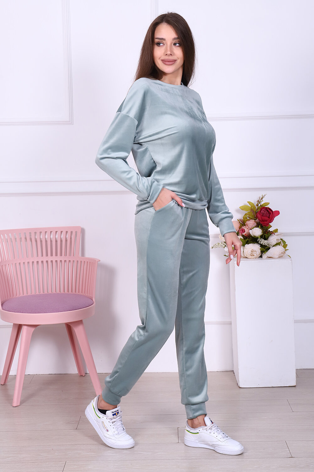 ст. цена1920руб.! Натали Костюм 71029фисташковый