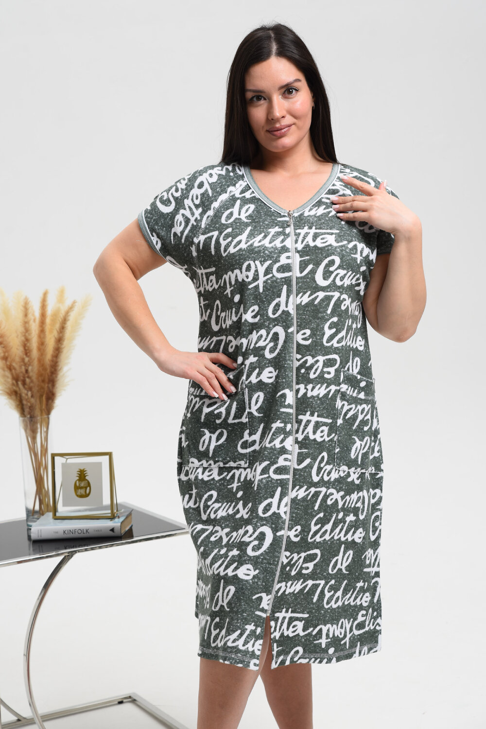 ст. цена1440руб.! Натали Халат 8472хаки