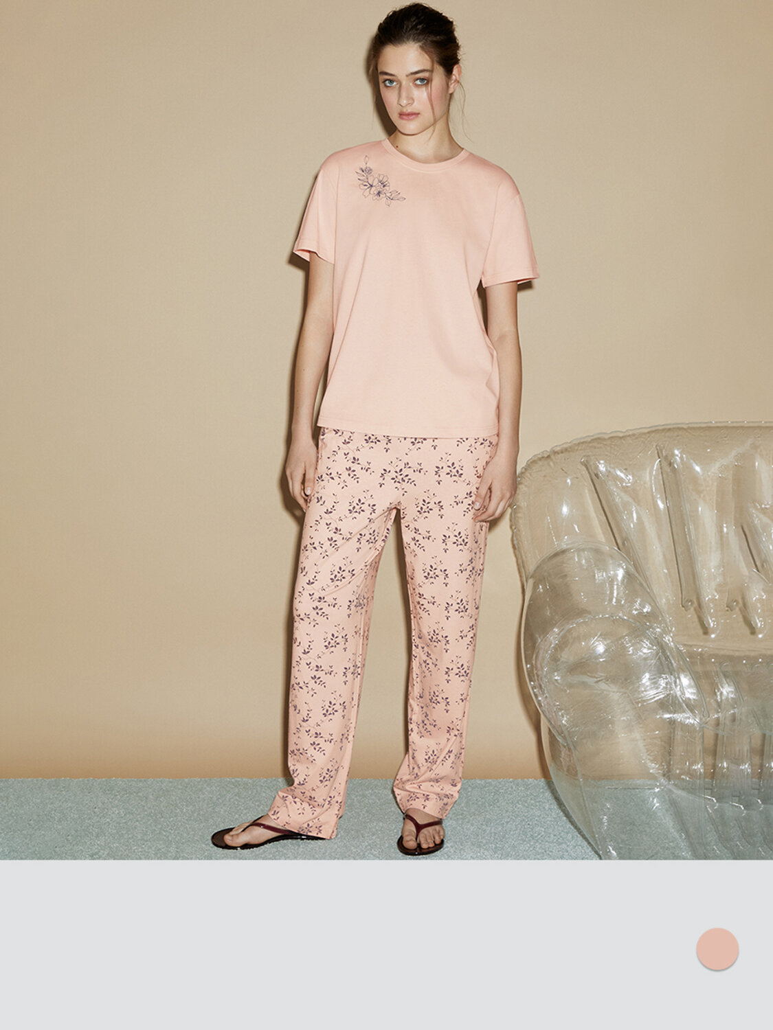 ст. цена2000руб.! Omsa Пижама OmD 0226D FIORITO Пижама жен. (Футболка + Брюки), СО