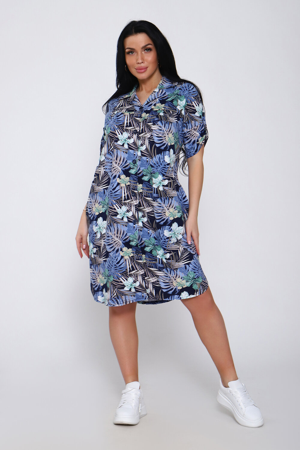 ст. цена1206руб.! Натали Халат 71101темно-синий