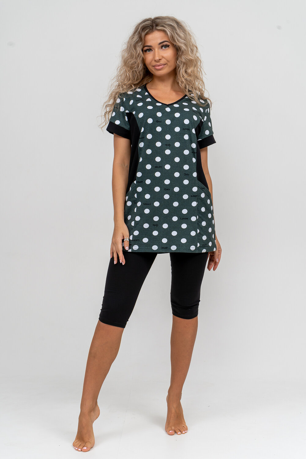 ст. цена1140руб.! Натали Костюм 36825зеленый горох