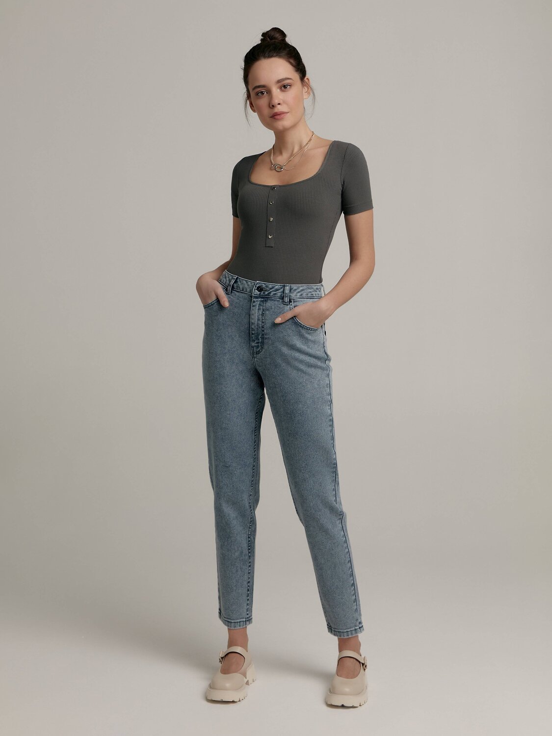 Ст.цена 3793р. Conte elegant Джинсы CON-538 acid grey 280951