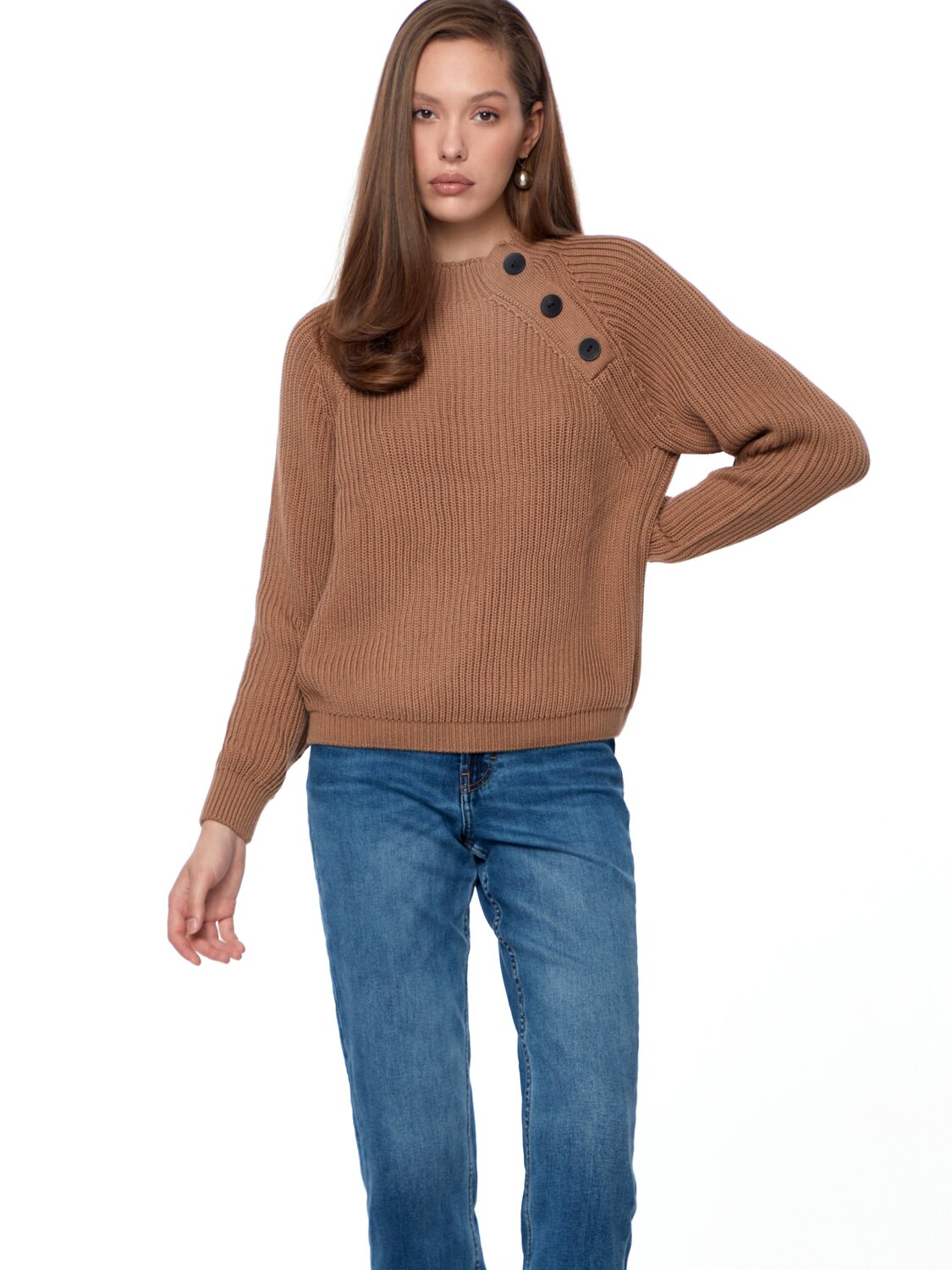 Ст.цена 4438р. Conte elegant Джемпер LDK 219 emerald;ecru;peanut 317266