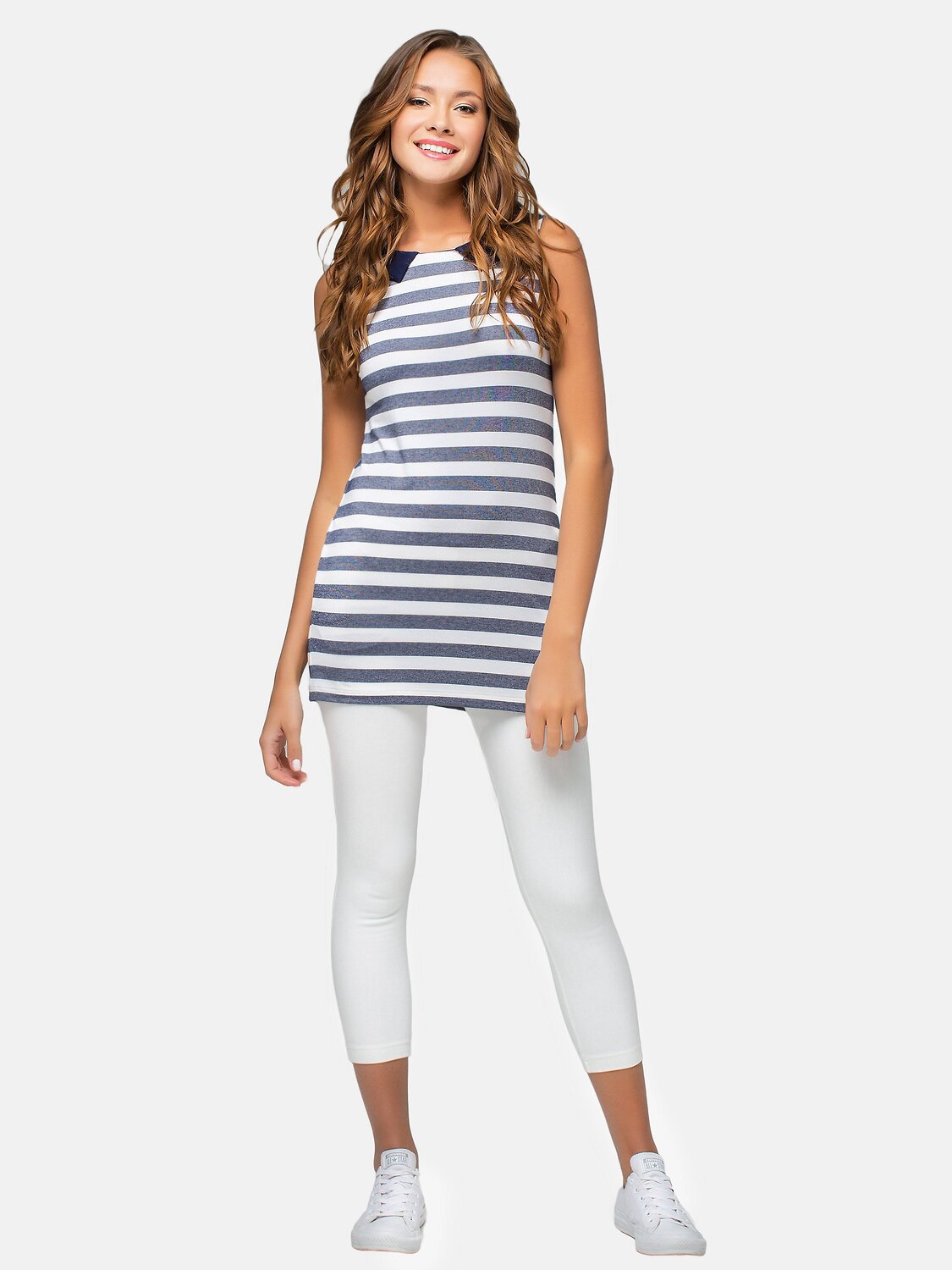 Ст.цена 1521р. Conte elegant Туника LTH 631 Белый-синий 189762