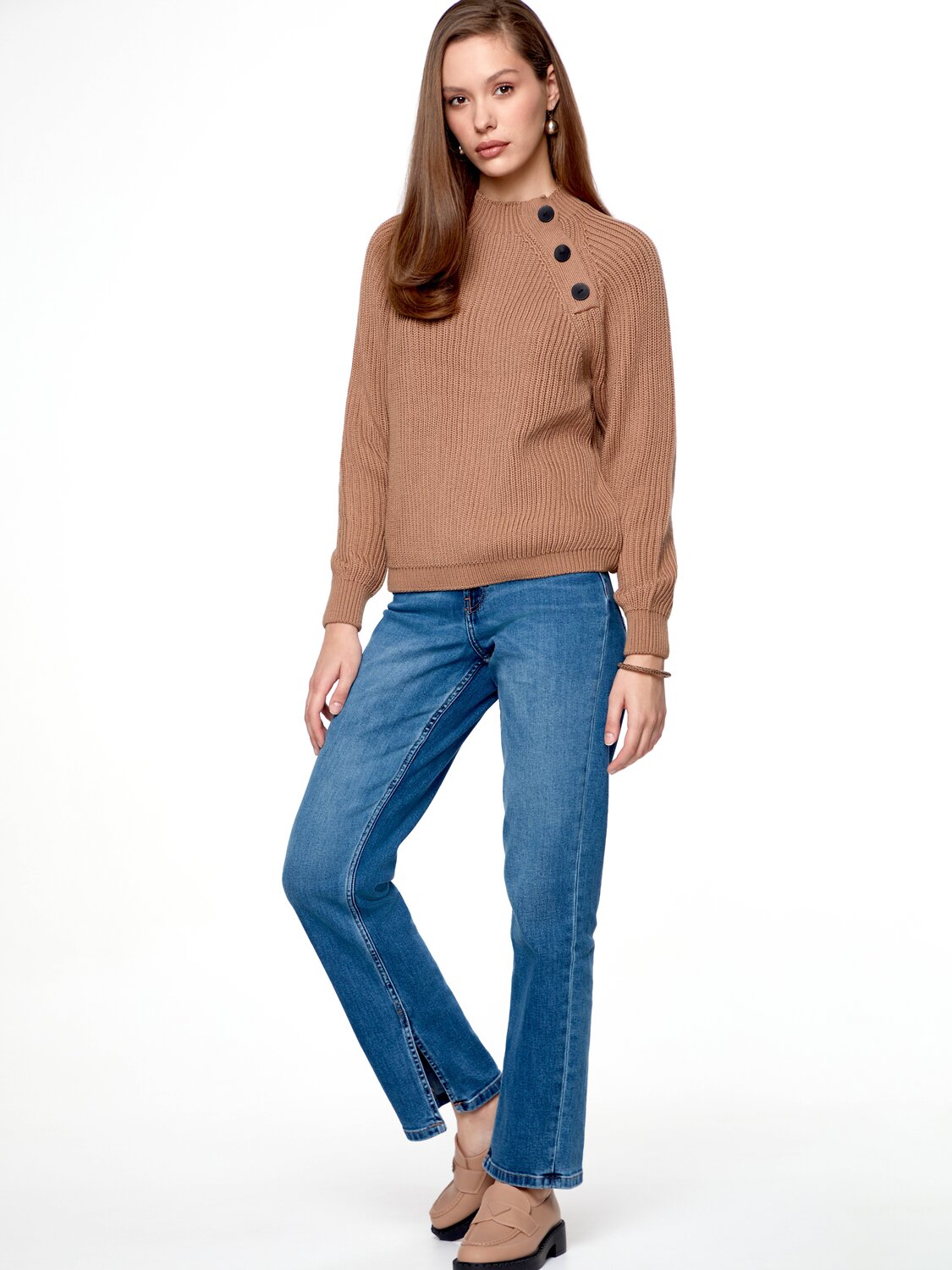 Ст.цена 4438р. Conte elegant Джемпер LDK 219 emerald;ecru;peanut 317266