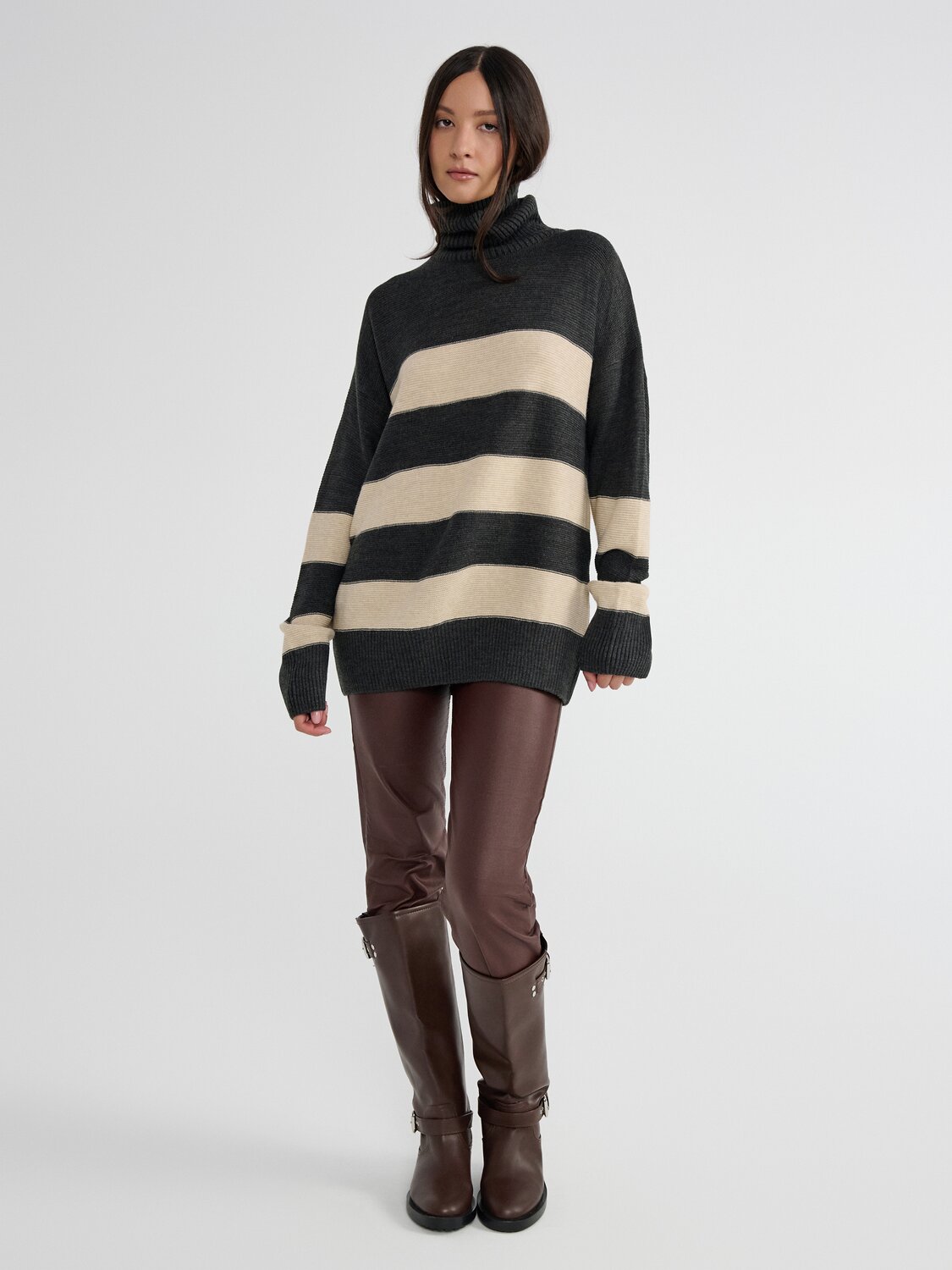 Ст.цена 3852р. Conte elegant Джемпер LDK23107 23С-107СП graphite-beige 508482