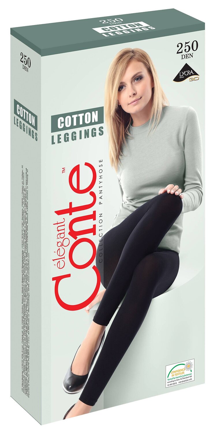 Ст.цена 482р. Conte elegant Легинсы COTTON LEGGINGS 250 Nero 187974