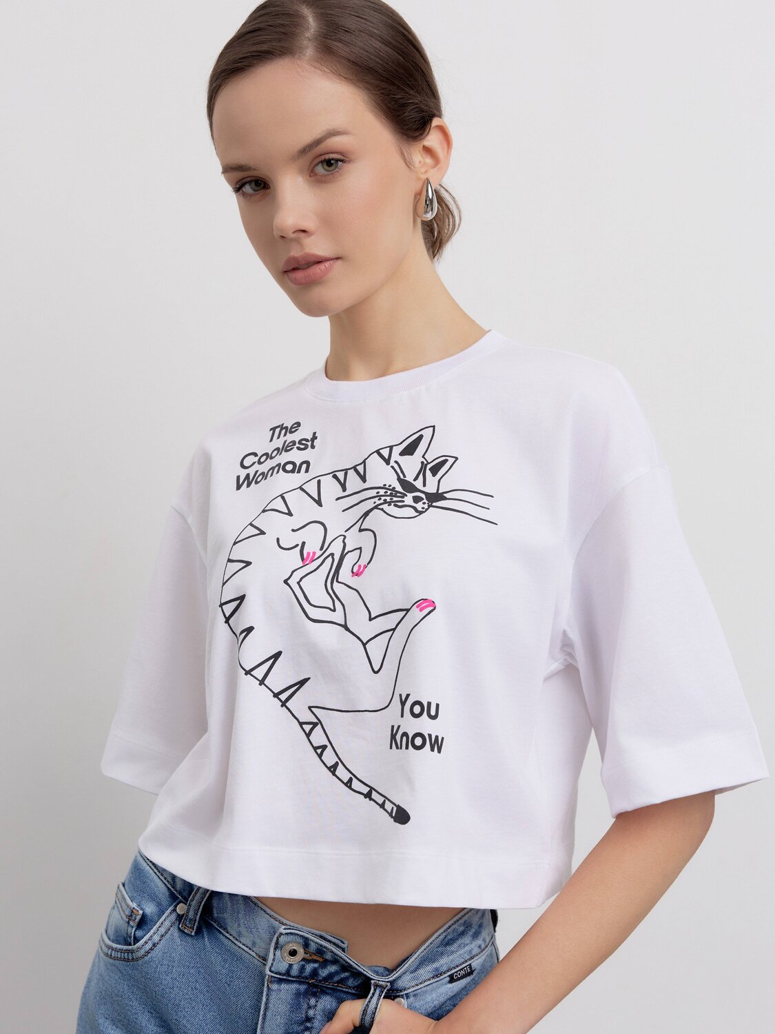 Ст.цена 1394р. Conte elegant Футболка 23С-2731ТСП white-cool cat 461889