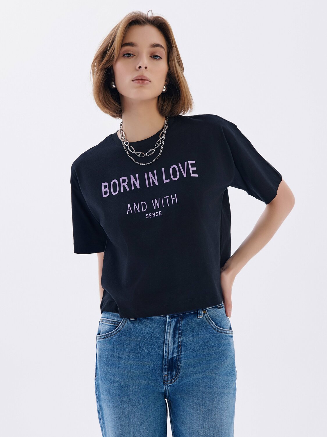 Ст.цена 1454р. Conte elegant Футболка LD 2675 black-born in love 461883