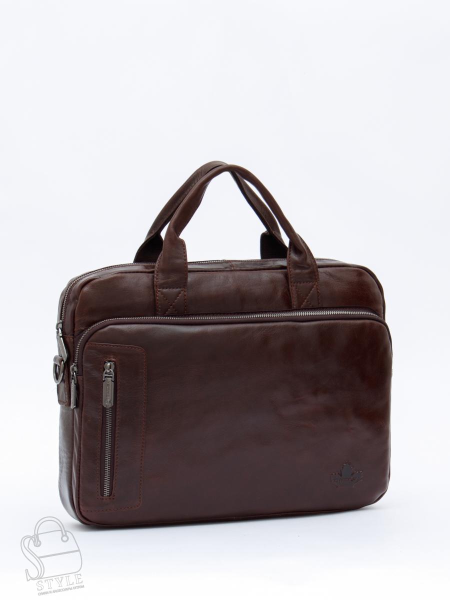 Портфель мужской кожаный 0991Z coffee Zinimsk