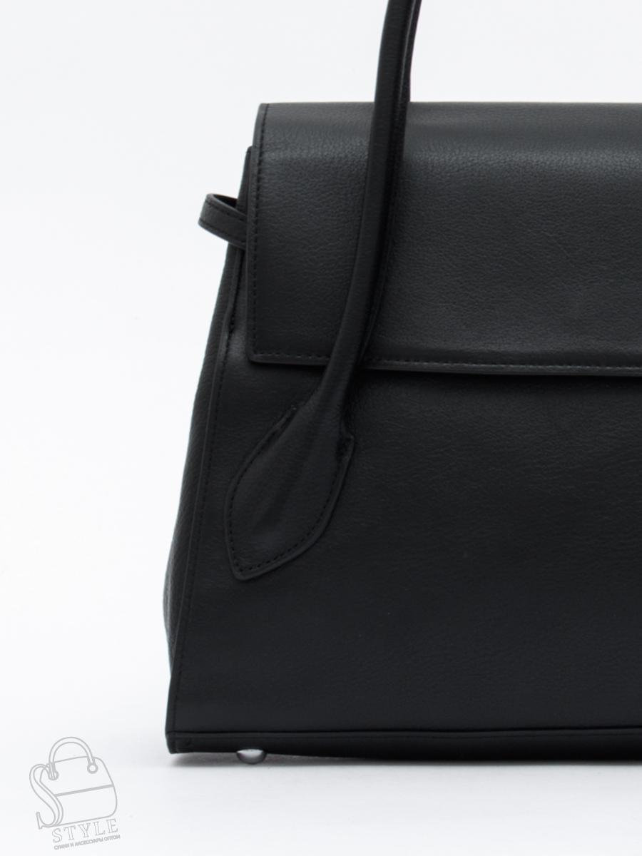 Сумка женская кожаная 2424Y black Polina&Eiterou
