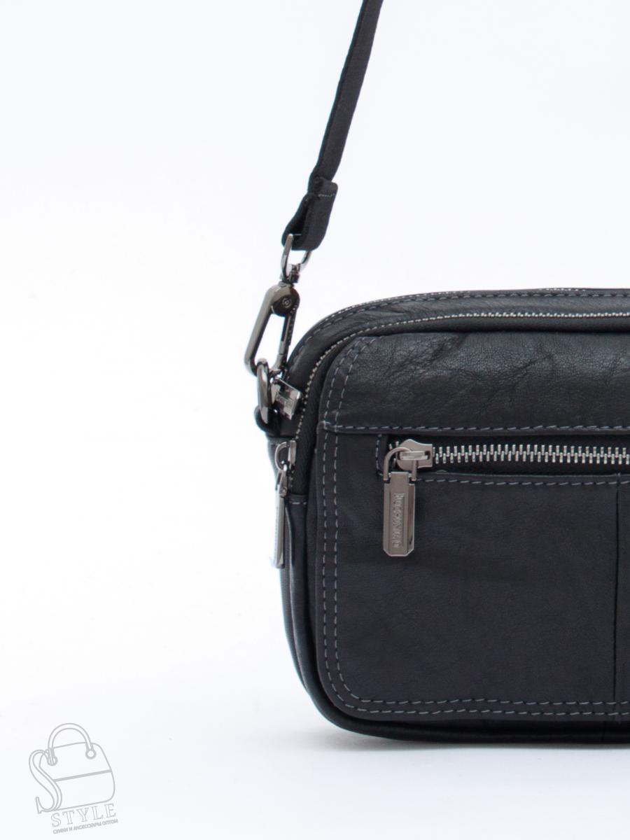 Сумка мужская кожаная 8615S black Fuzhiniao