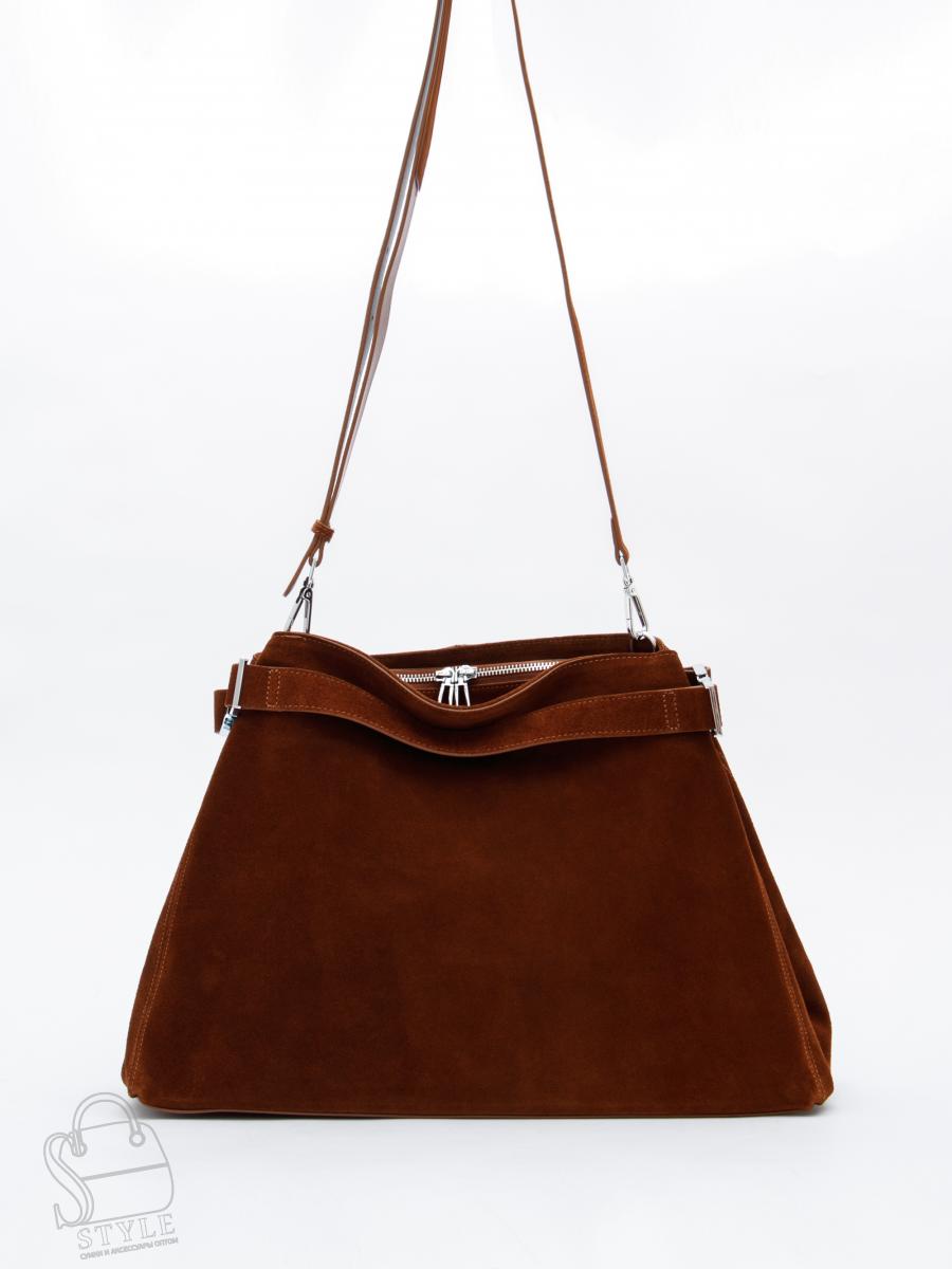 Сумка женская кожаная 6149Q brown Polina&Eiterou