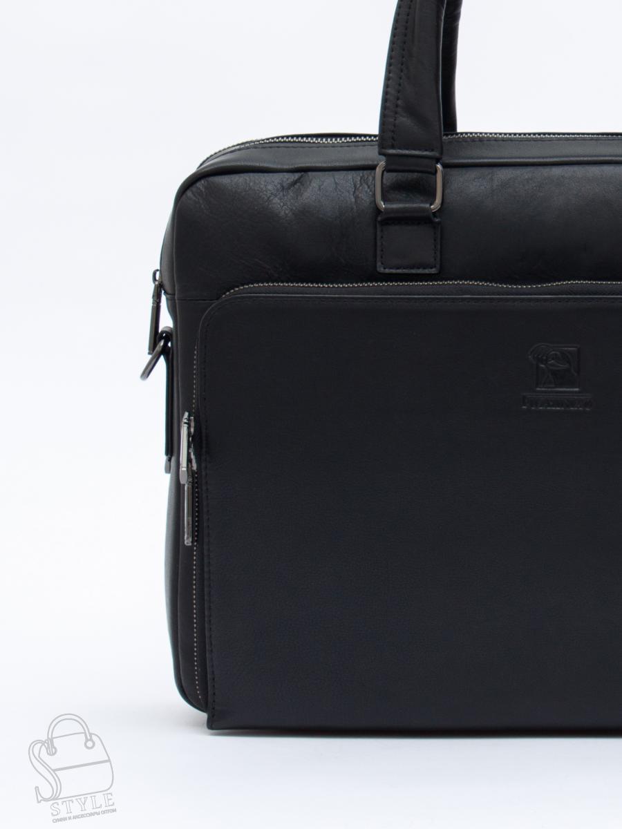 Портфель мужской кожаный 68001 black Fuzhiniao