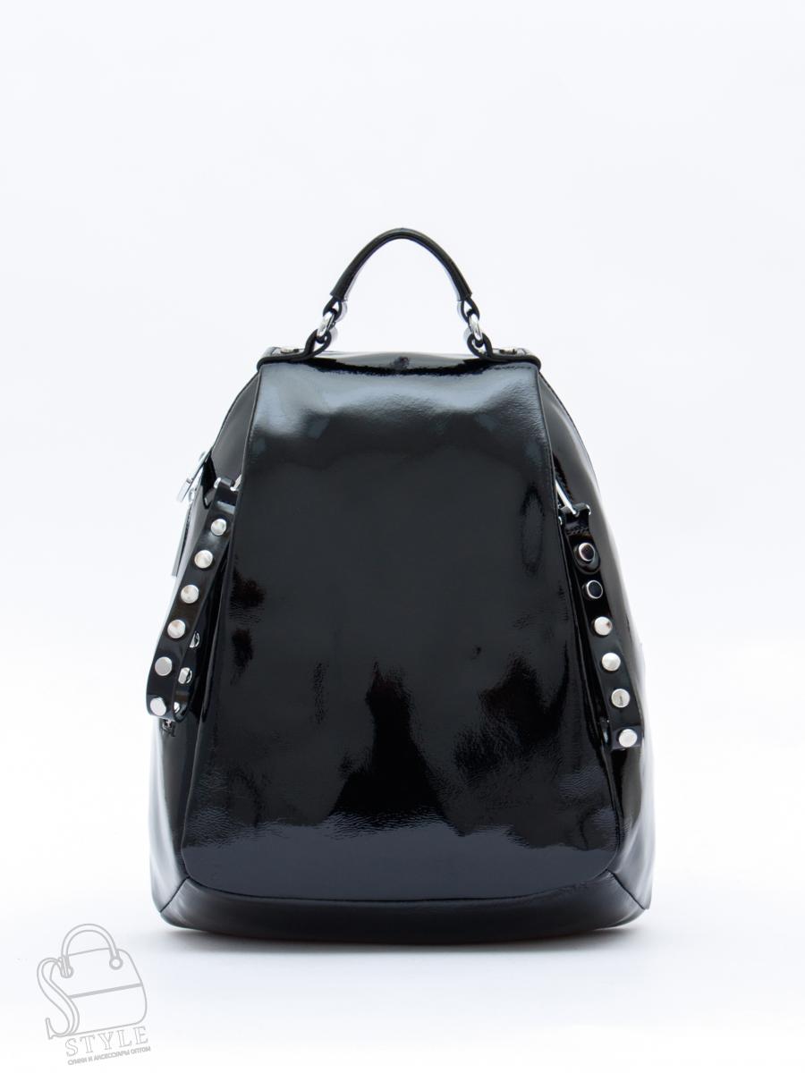 Рюкзак женский кожаный 19001-8 black Polina&Eiterou