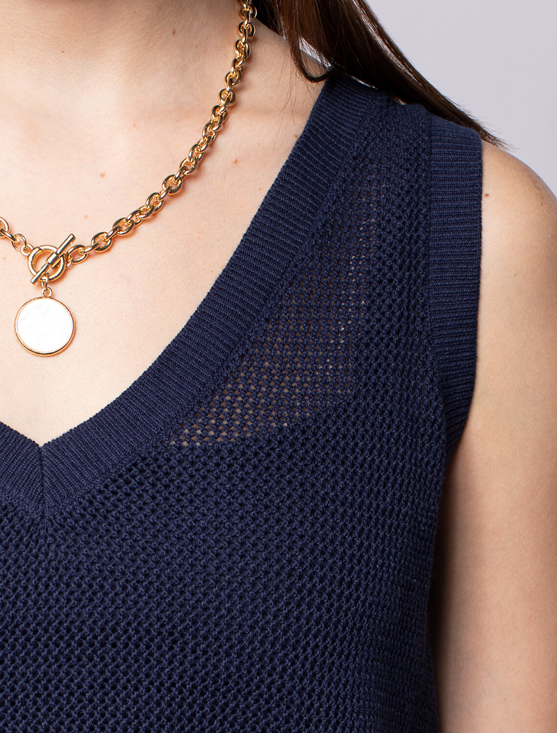 ст. цена1490руб.! VILATTE Топ D33.010темно-синий