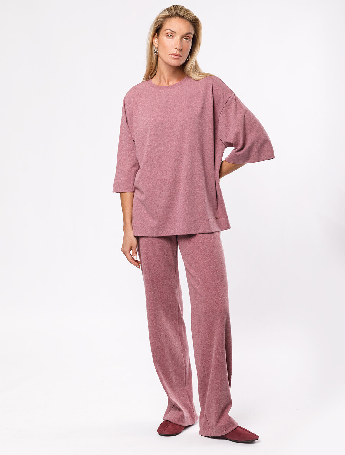 ст. цена1350руб.! VILATTE Футболка D49.004темно-розовый меланж