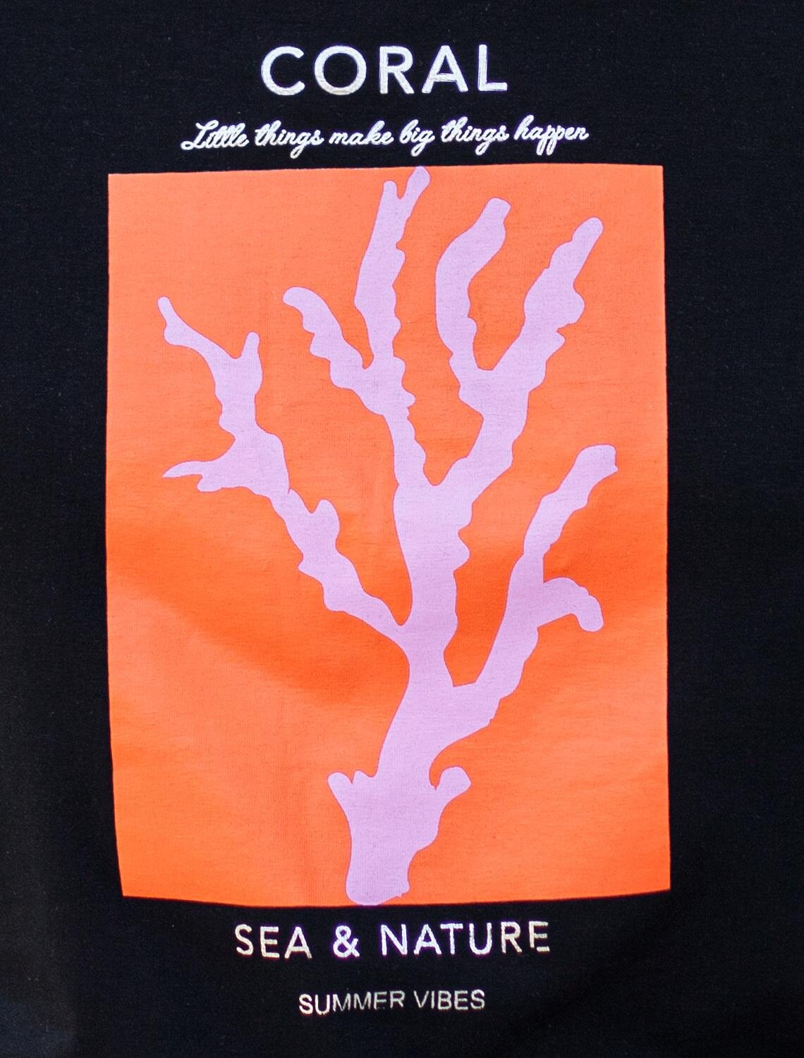 ст. цена1350руб.! VILATTE Футболка D49.020черный_коралл