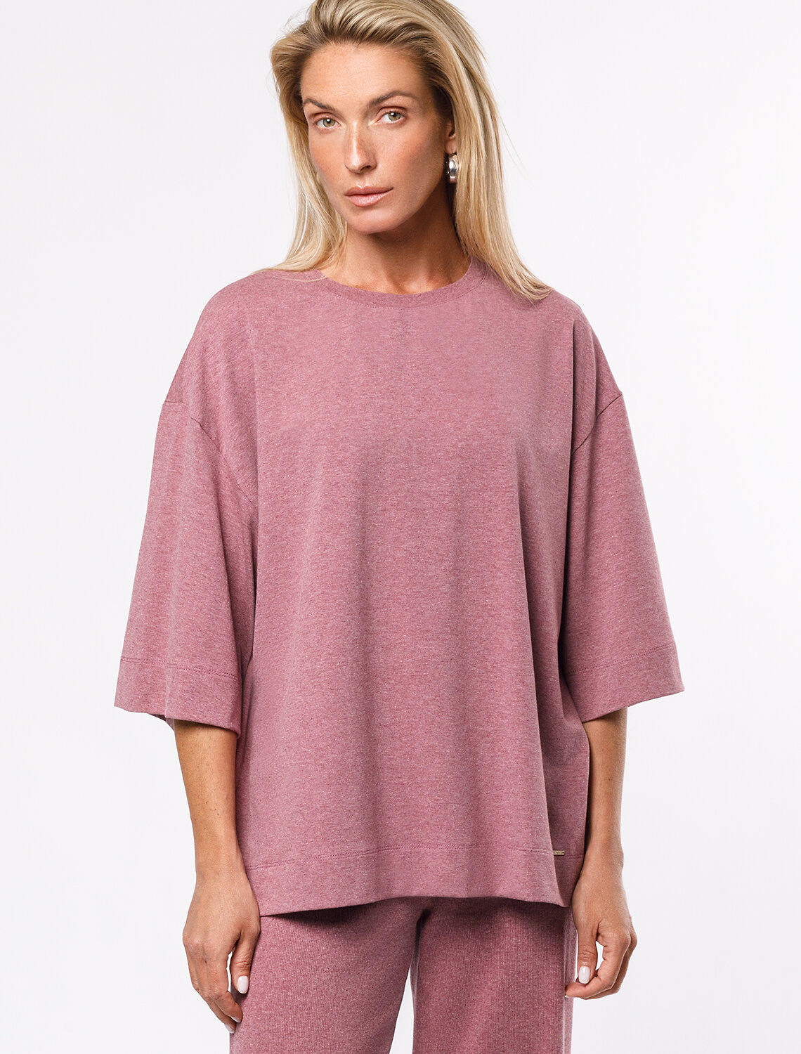 ст. цена1350руб.! VILATTE Футболка D49.004темно-розовый меланж