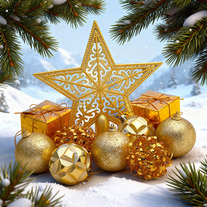 Набор новогодних украшений