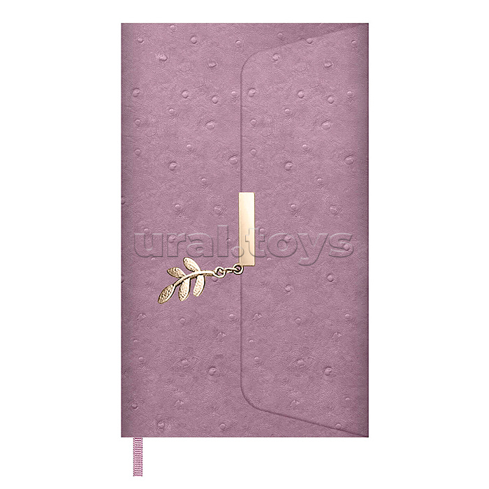 Ежедневник недатированный Escalada, А5, 160 л., Страус фиолетовый