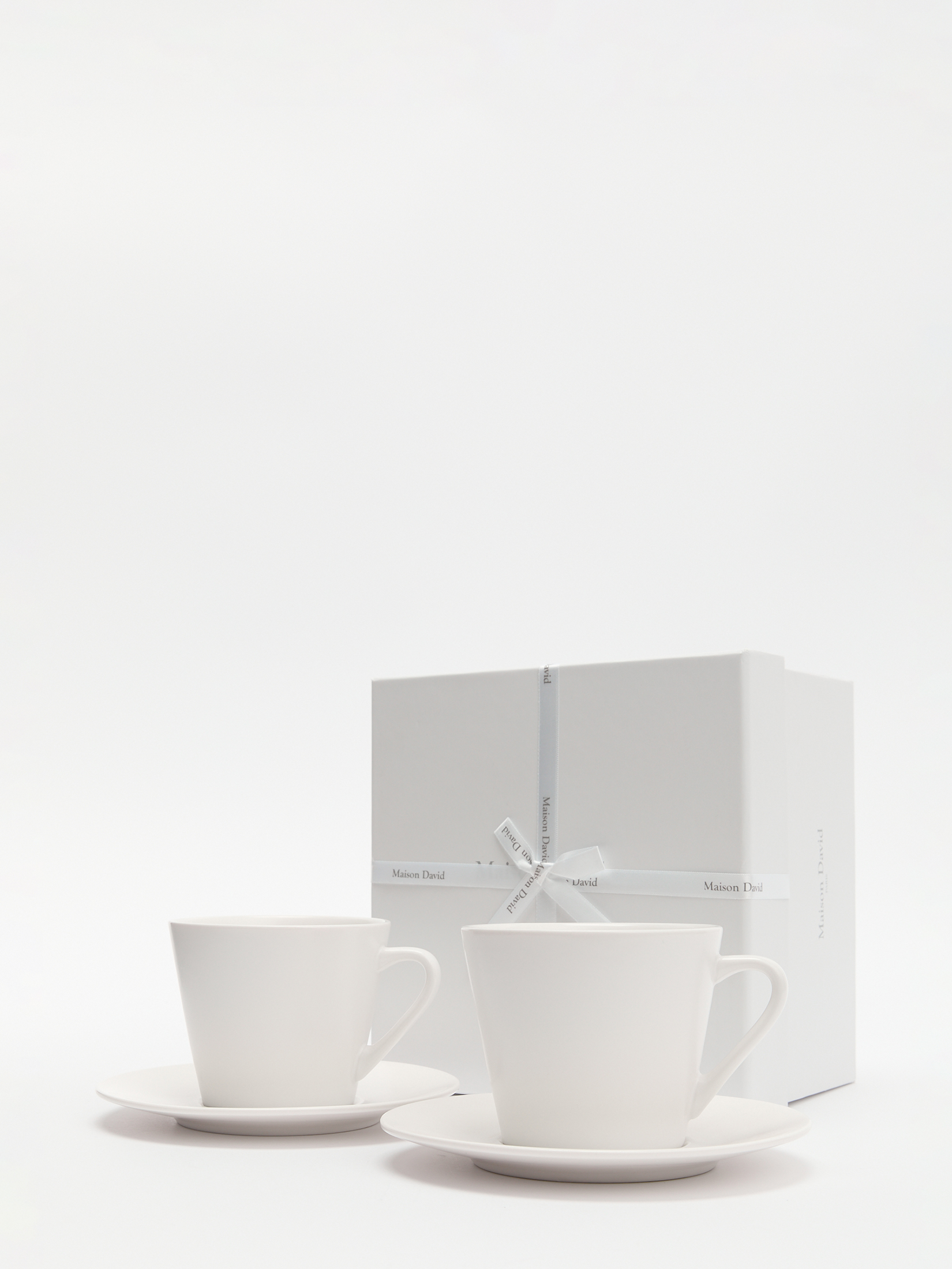 Чайный набор на 2 персоны 260 ml (матовая керамика) MAISON DAVID 4122511, белый