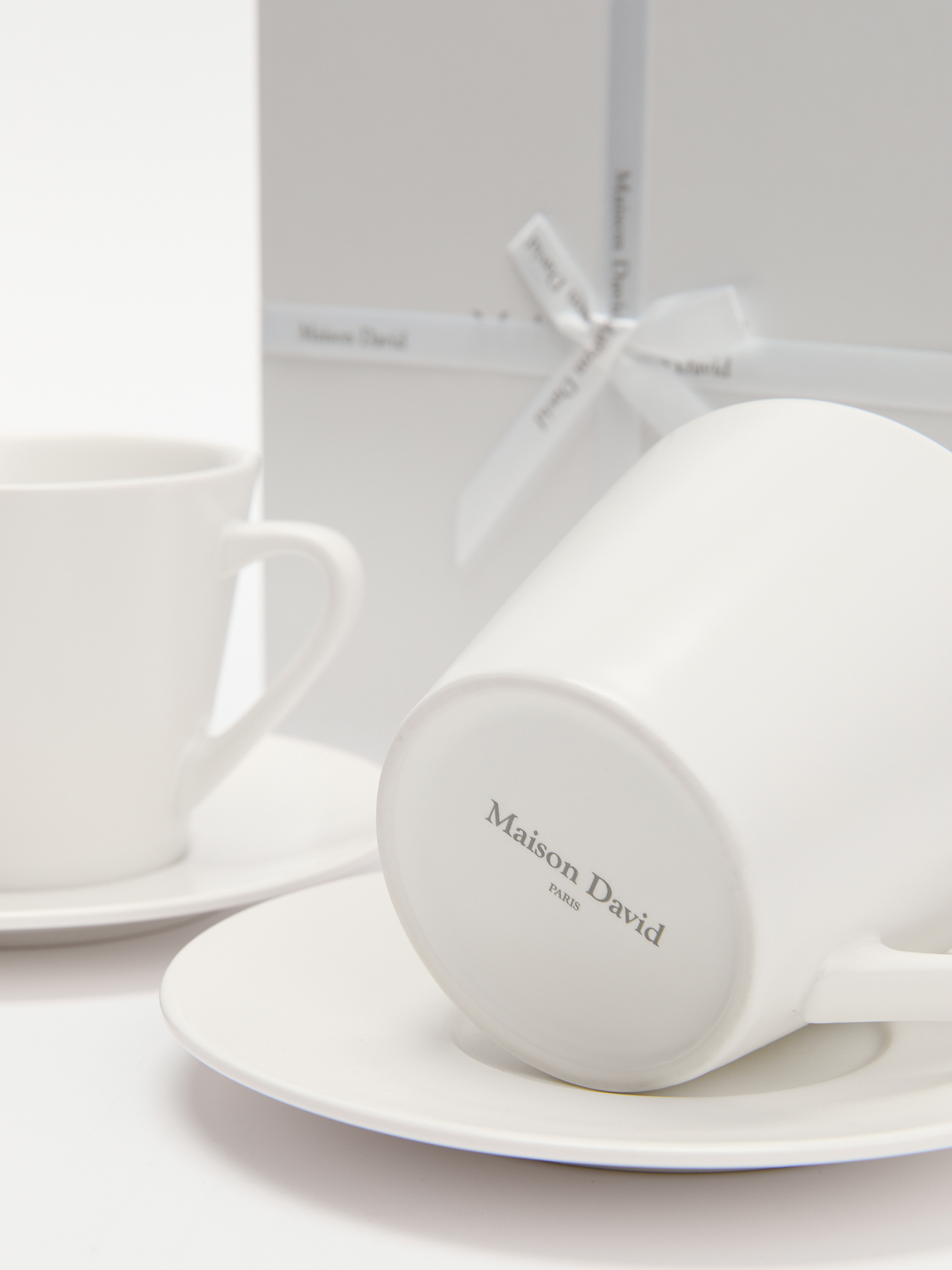 Чайный набор на 2 персоны 260 ml (матовая керамика) MAISON DAVID 4122511, белый