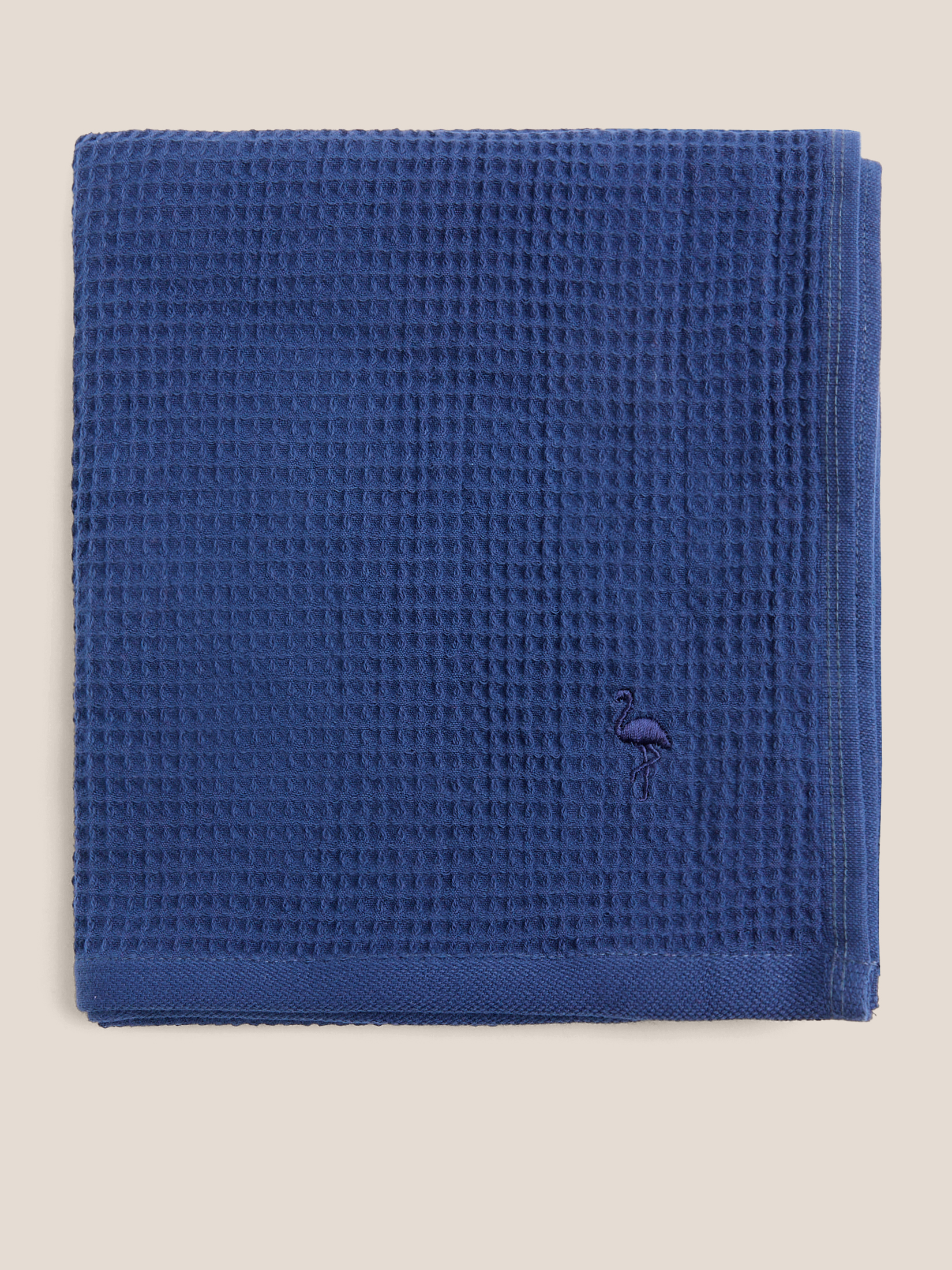 Вафельное полотенце для лица и рук 50x100 MAISON DAVID 4690025, ночной синий