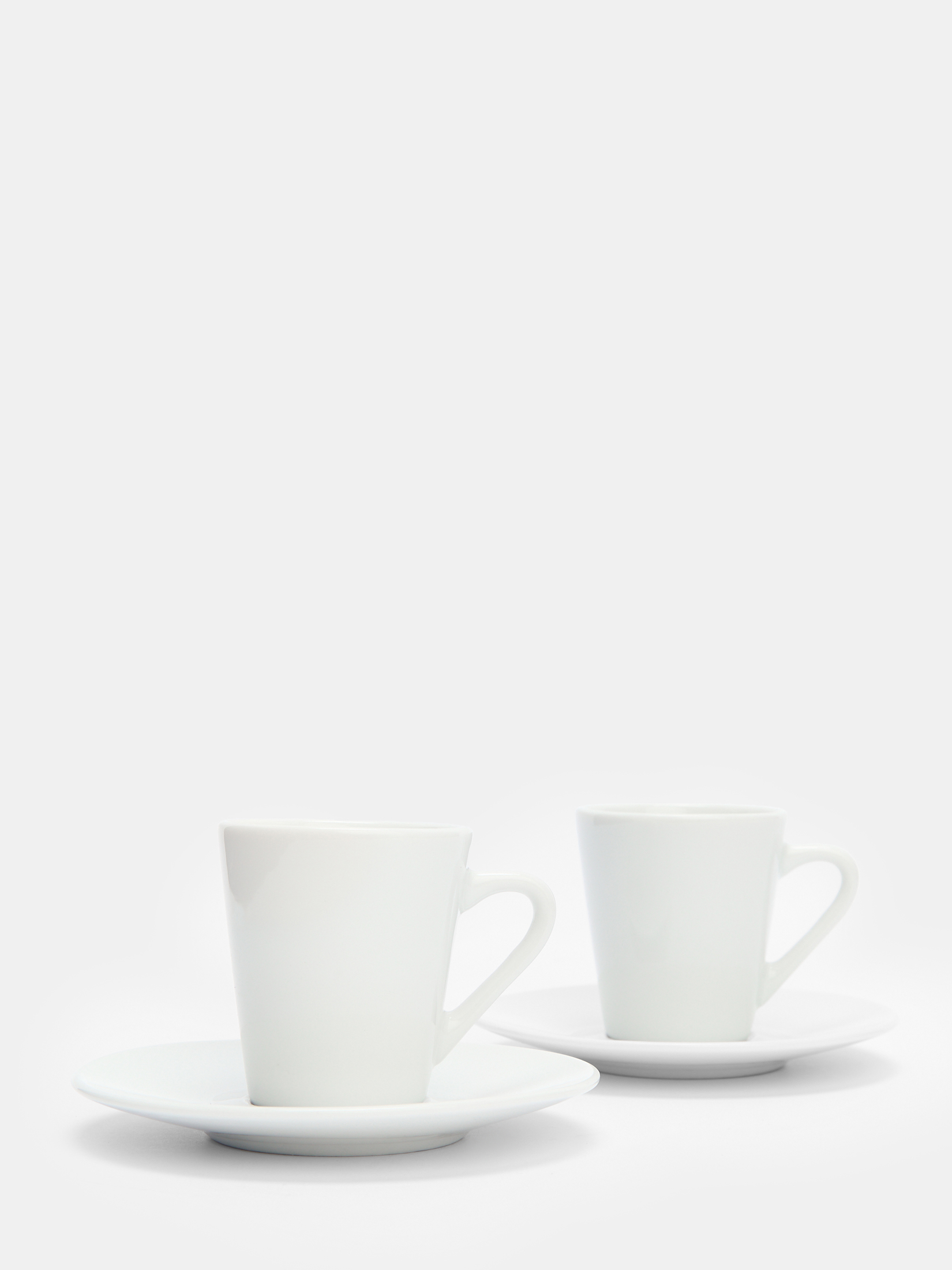 Кофейный набор на 2 персоны 75 ml (глянцевая керамика) MAISON DAVID 4122516, белый