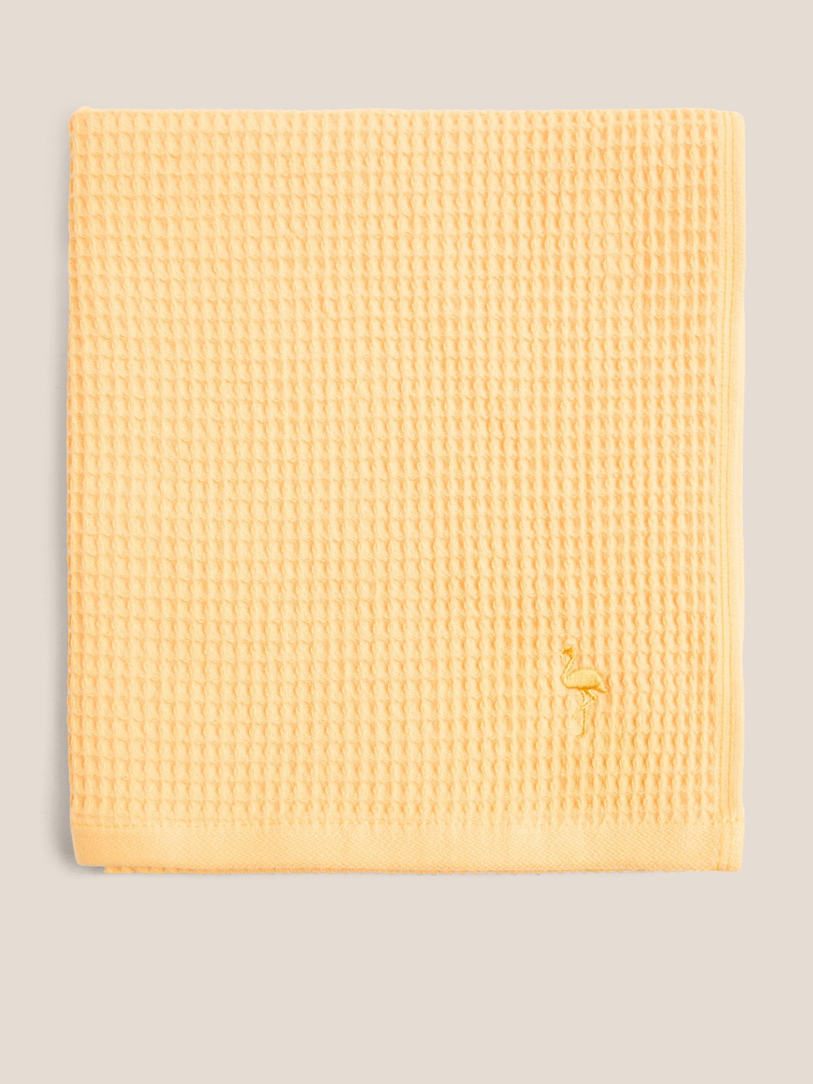 Вафельное полотенце для лица и рук 50x100 MAISON DAVID 4690017, лимонный