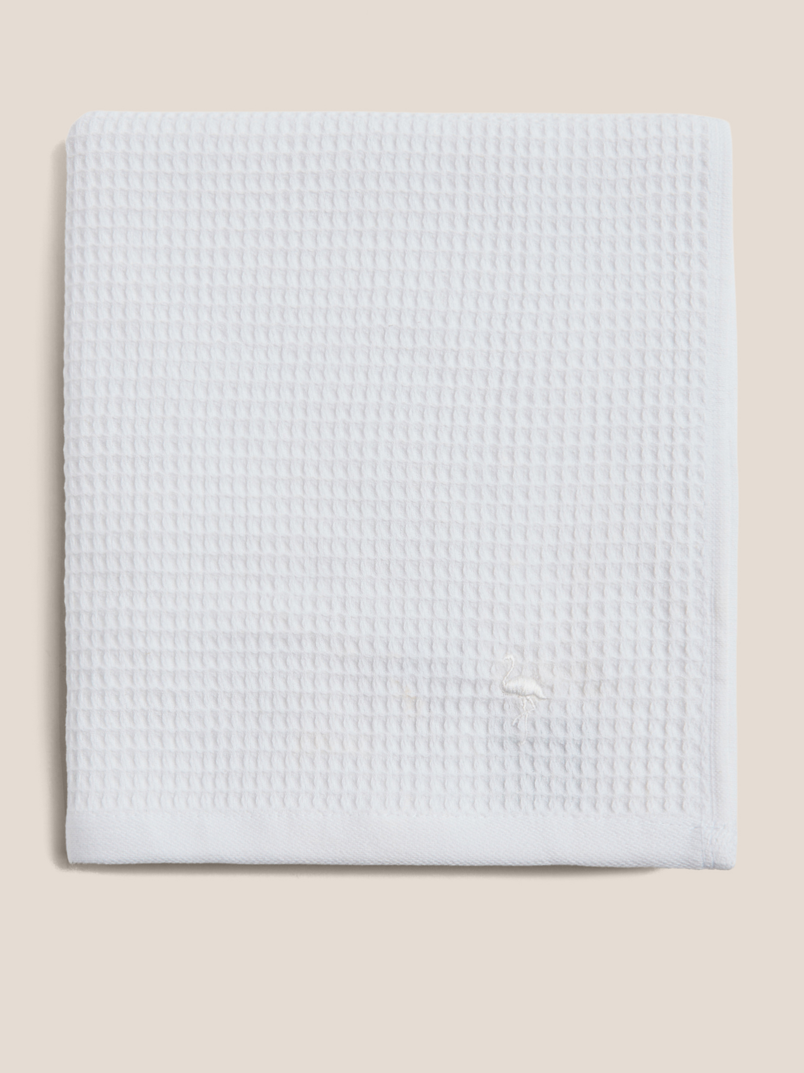 Вафельное полотенце для лица и рук 50x100 MAISON DAVID 4690062, белый