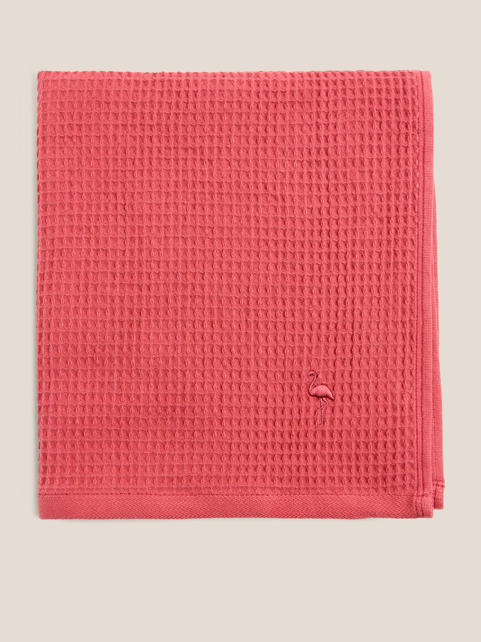 Вафельное полотенце для лица и рук 50x100 MAISON DAVID 4690031, красный